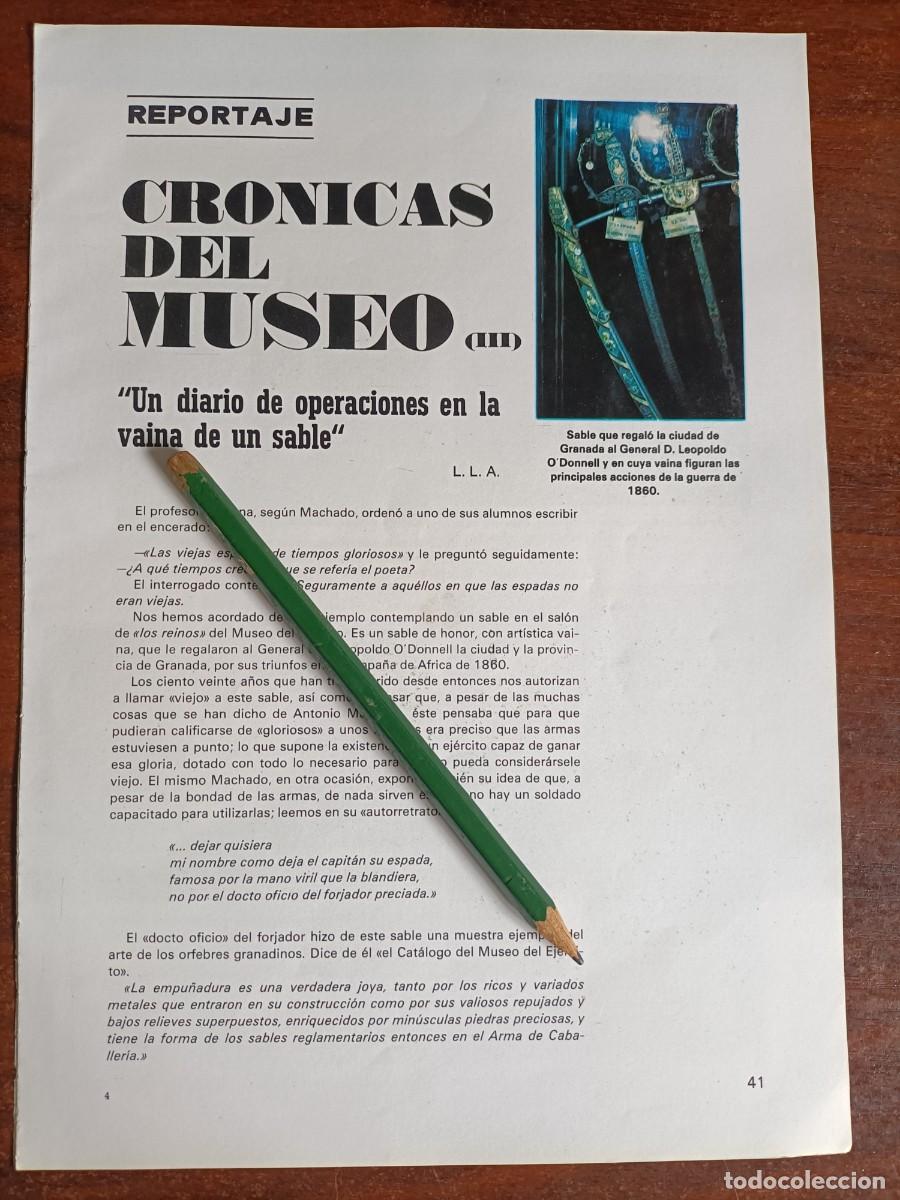 Military Antiques: REPORTAJE &rdquo;CR&Oacute;NICAS DEL MUSEO&rdquo;: UN DIARIO DE OPERACIONES EN LA VAINA DE UN SABLE&rdquo;
