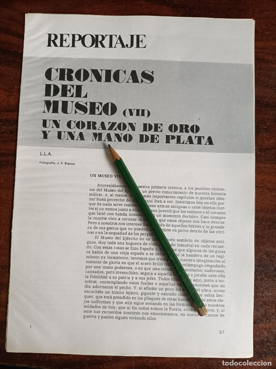 Military Antiques: REPORTAJE &rdquo;CR&Oacute;NICAS DEL MUSEO&rdquo;: UN CORAZ&Oacute;N DE ORO Y UNA MANO DE PLATA. - L.L.A.