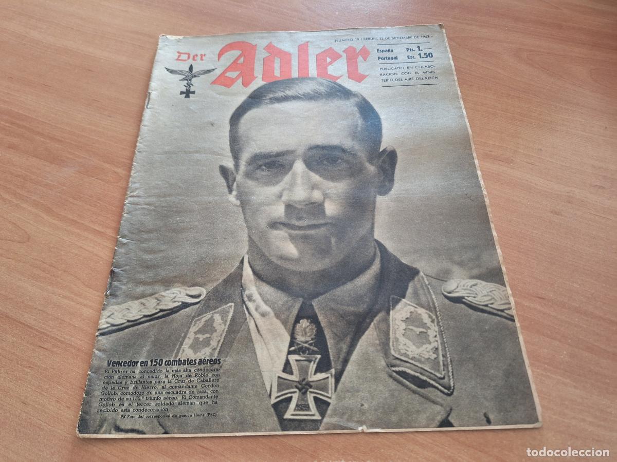 Militaria: DER ADLER. N&ordm; 19 DICIEMBRE 1942. REVISTA SEGUNDA GUERRA MUNDIAL EN ESPA&Ntilde;OL. PROPAGANDA NAZI (AB-8)