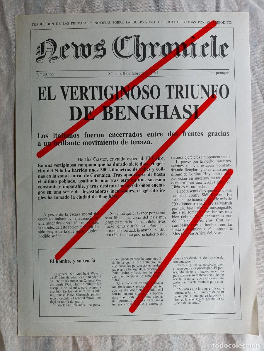 hoja traducida del periódico news chronicle de - Compra venta en ...