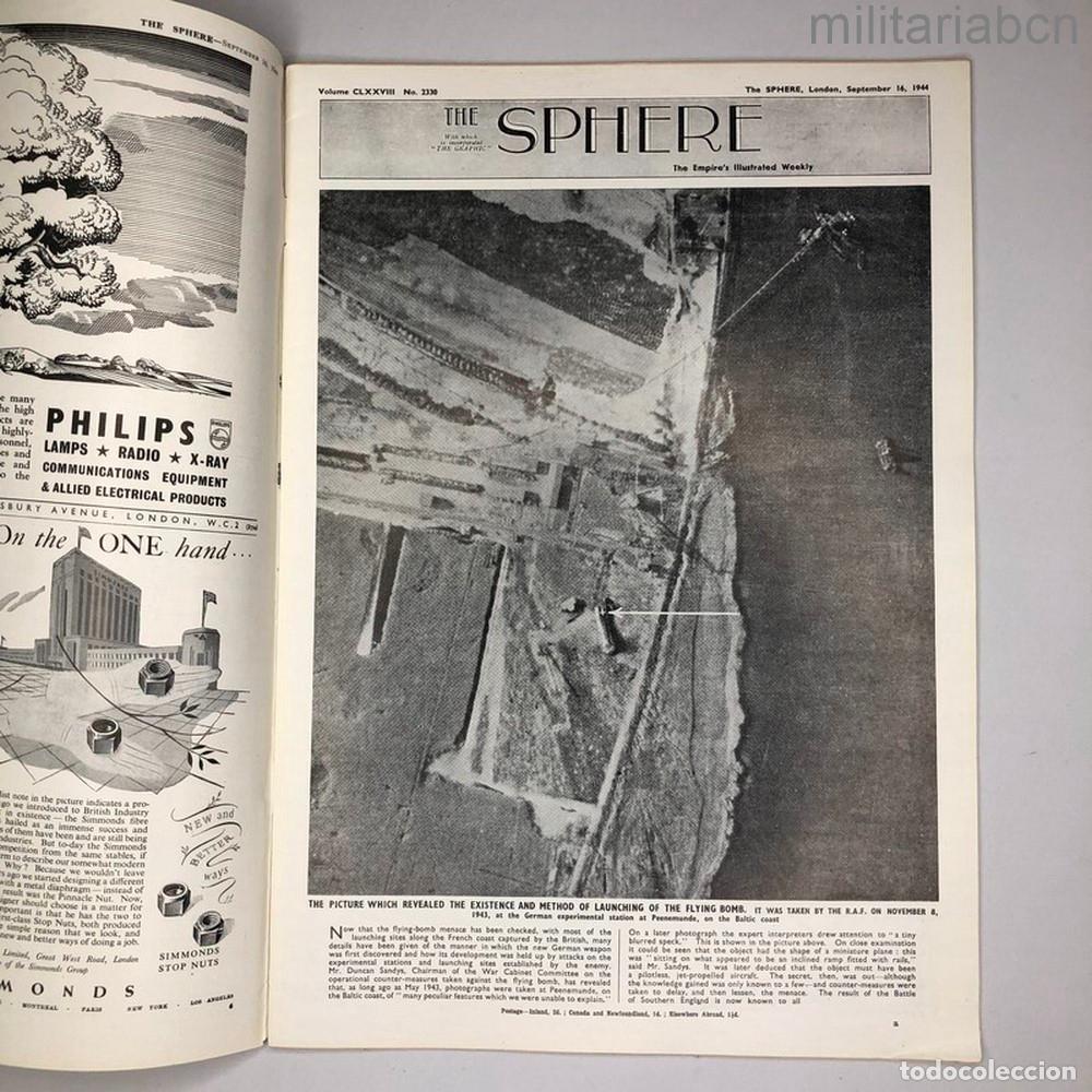 Military Antiques: Reino Unido. Revista o peri&oacute;dico The Sphere, London, September 16, 1944. Segunda Guerra Mundial