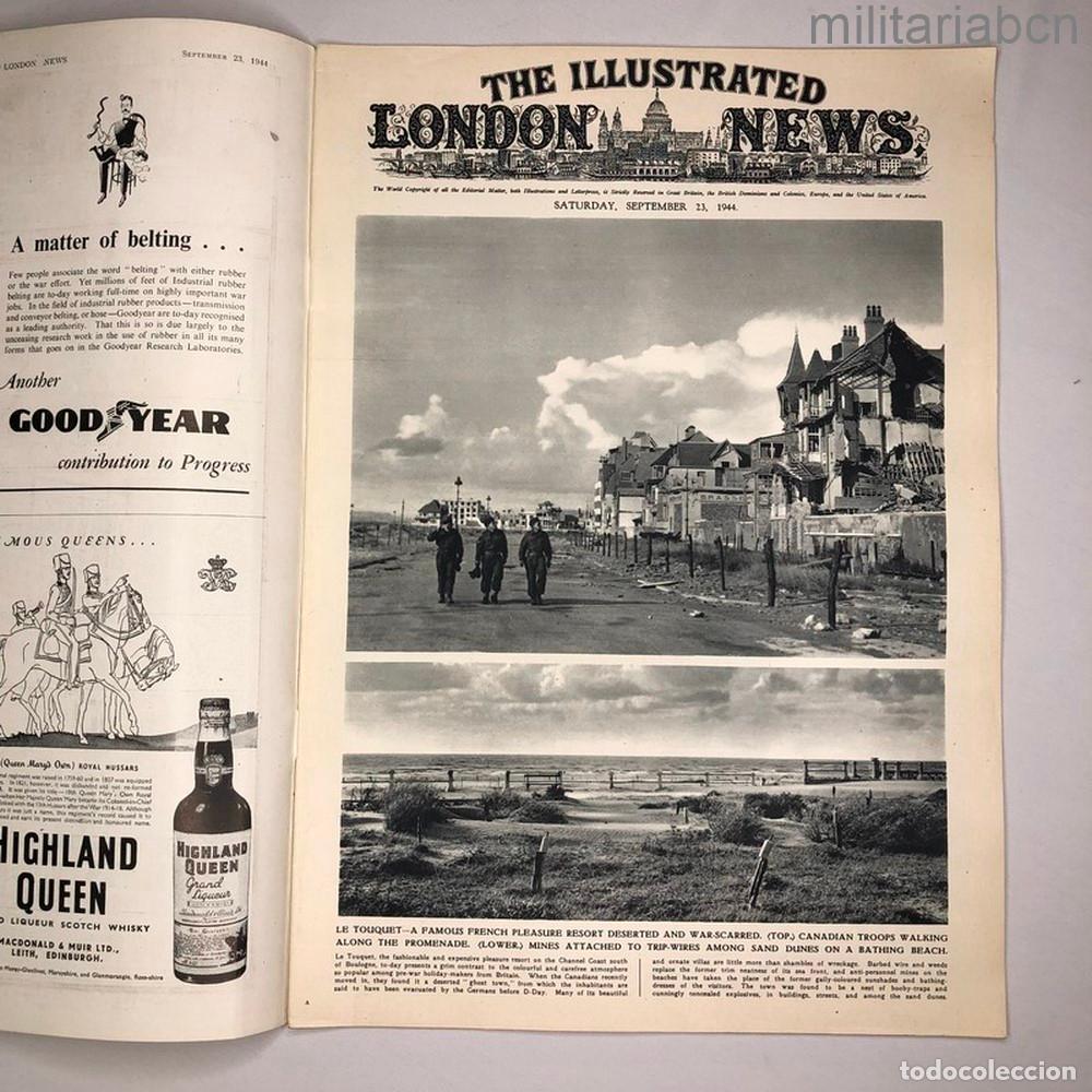 Militaria: Reino Unido. Revista o peri&oacute;dico The Illustrated London News, September 23, 1944. 2&ordf; Guerra Mundial