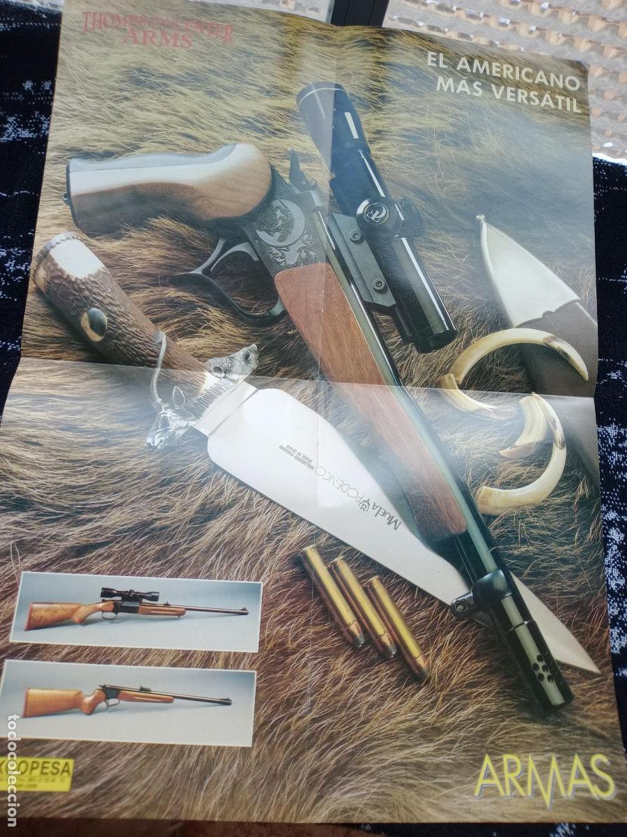 Militaria: Armas Thompson/Center. P&oacute;ster revistas ARMAS.