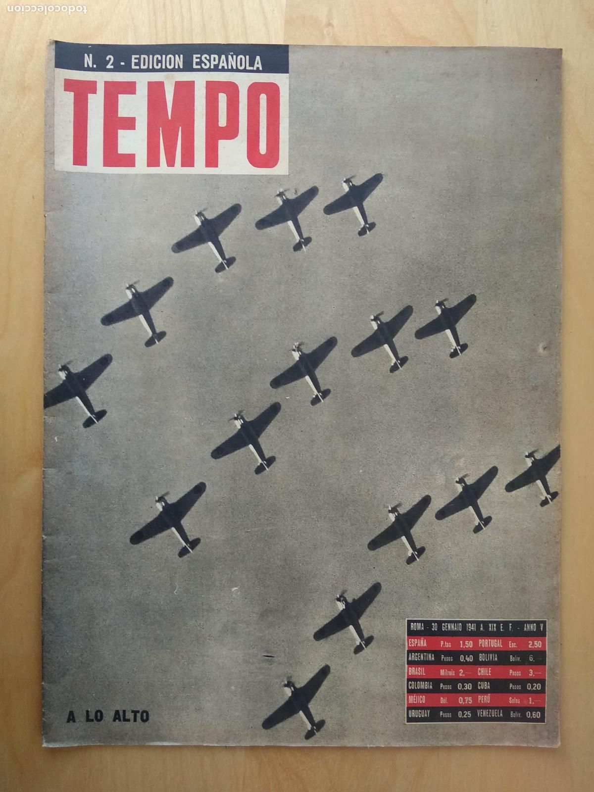 Military Antiques: REVISTA FASCISTA ITALIANA TEMPO EDICION ESPA&Ntilde;OLA N&ordm; 2 , ENERO 1941