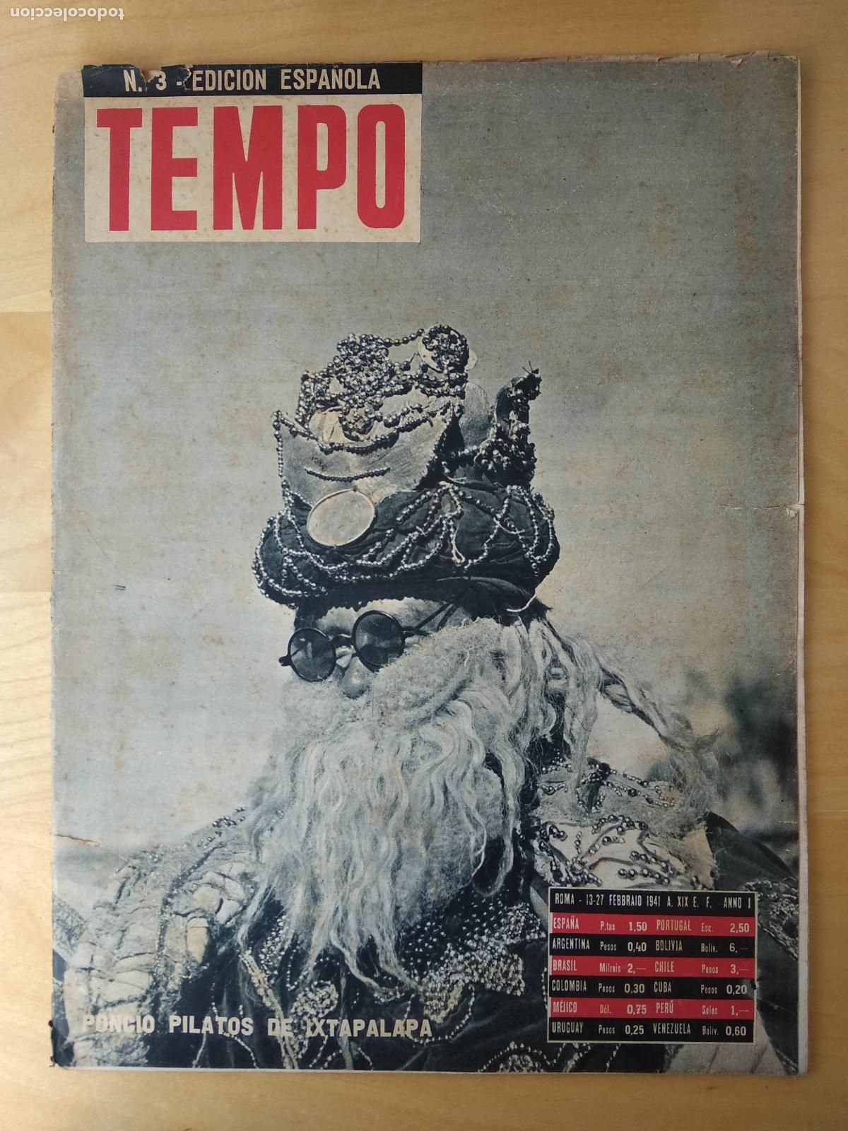 Military Antiques: REVISTA FASCISTA ITALIANA TEMPO EDICION ESPA&Ntilde;OLA N&ordm; 3 , FEBRERO 1941