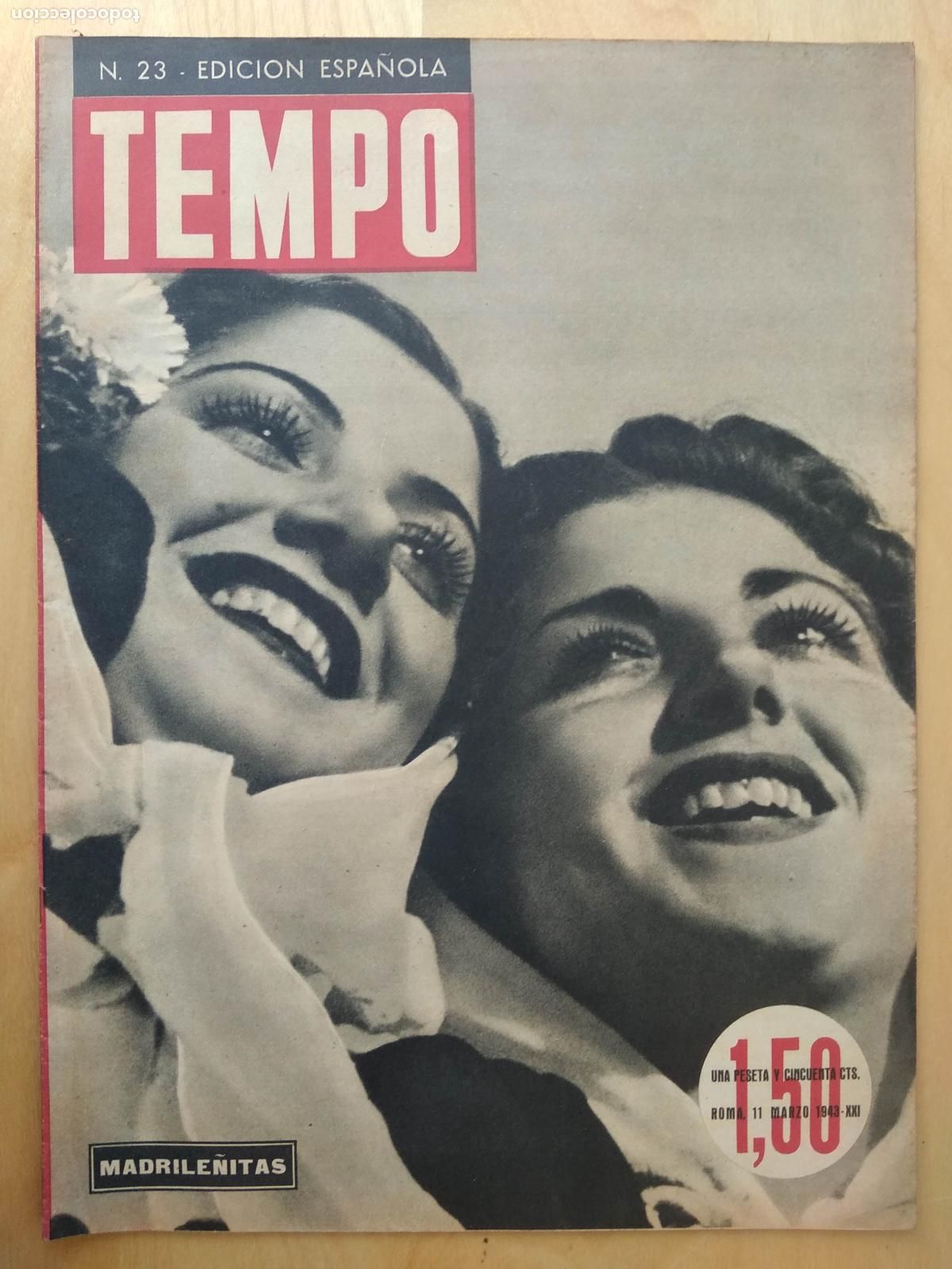 Military Antiques: REVISTA FASCISTA ITALIANA TEMPO EDICION ESPA&Ntilde;OLA N&ordm; 23 , MARZO 1943