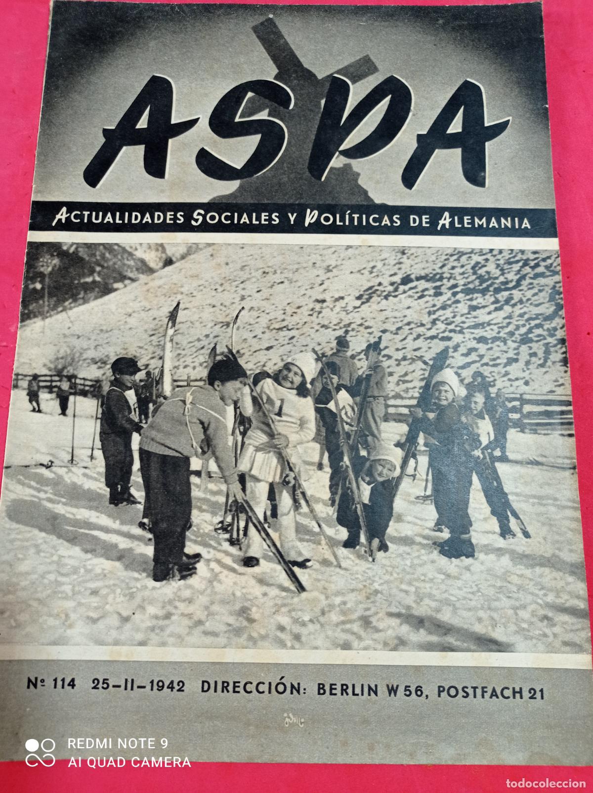 Militaria: REVISTA ASPA N&ordm; 114 25-2-1942. DIVISI&Oacute;N AZUL. 23 PP. ILUSTRADA.