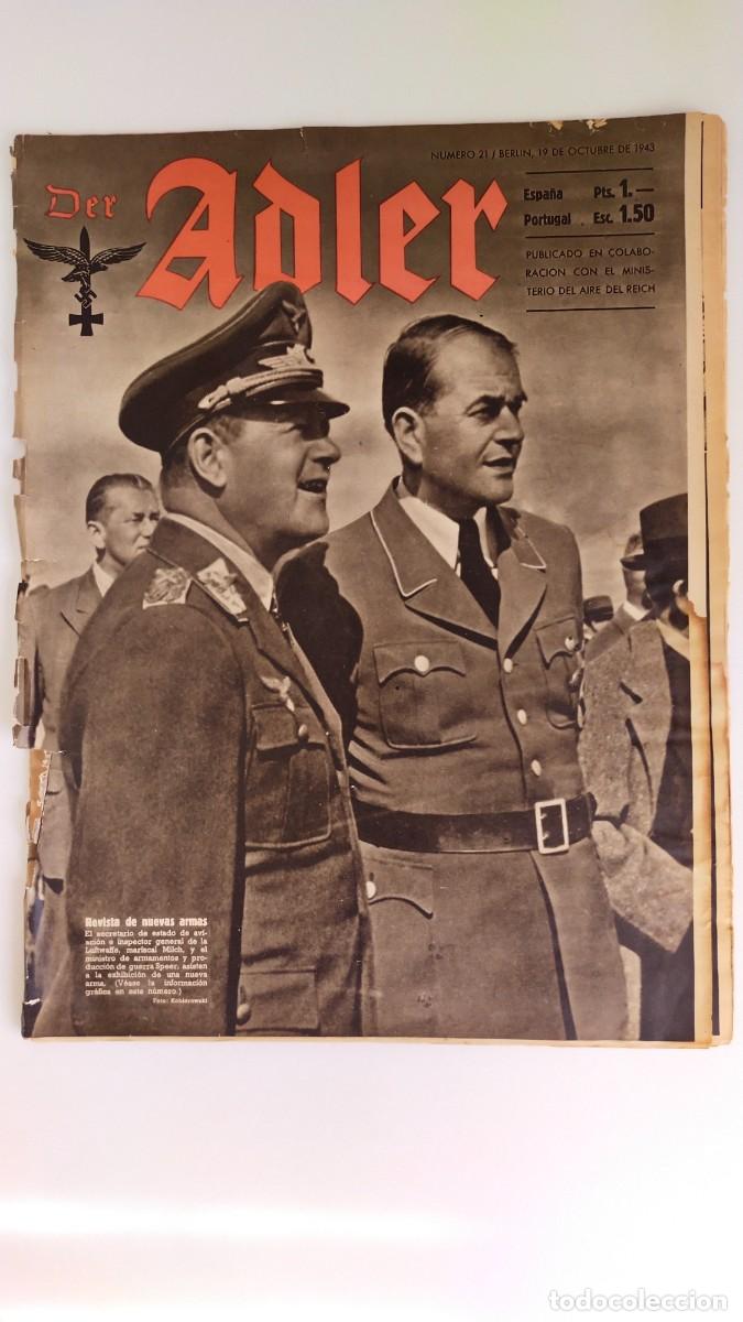 Militaria: Revista Der Adler. Ministerio del Aire del Reich. N&ordm; 21. A&ntilde;o 1943. Ed. espa&ntilde;ola. romanjuguetesymas.
