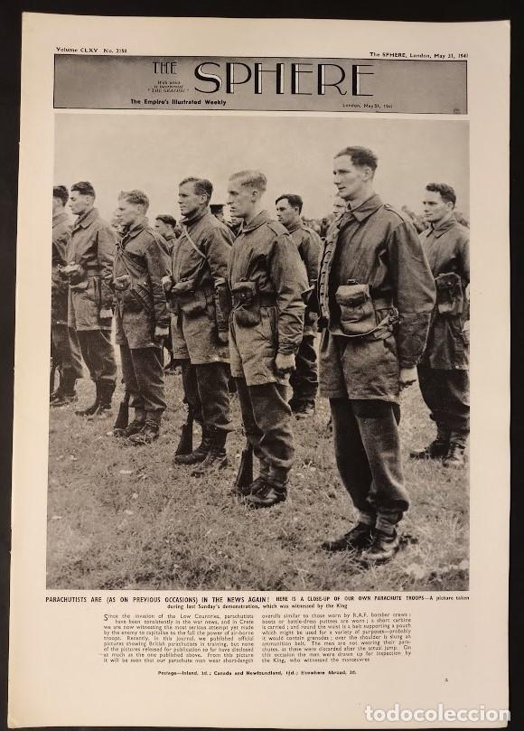 Military Antiques: REVISTA THE SPHERE N&ordm; 2158 - 31/MAYO/1941 - PORTADA: PARACAIDISTAS