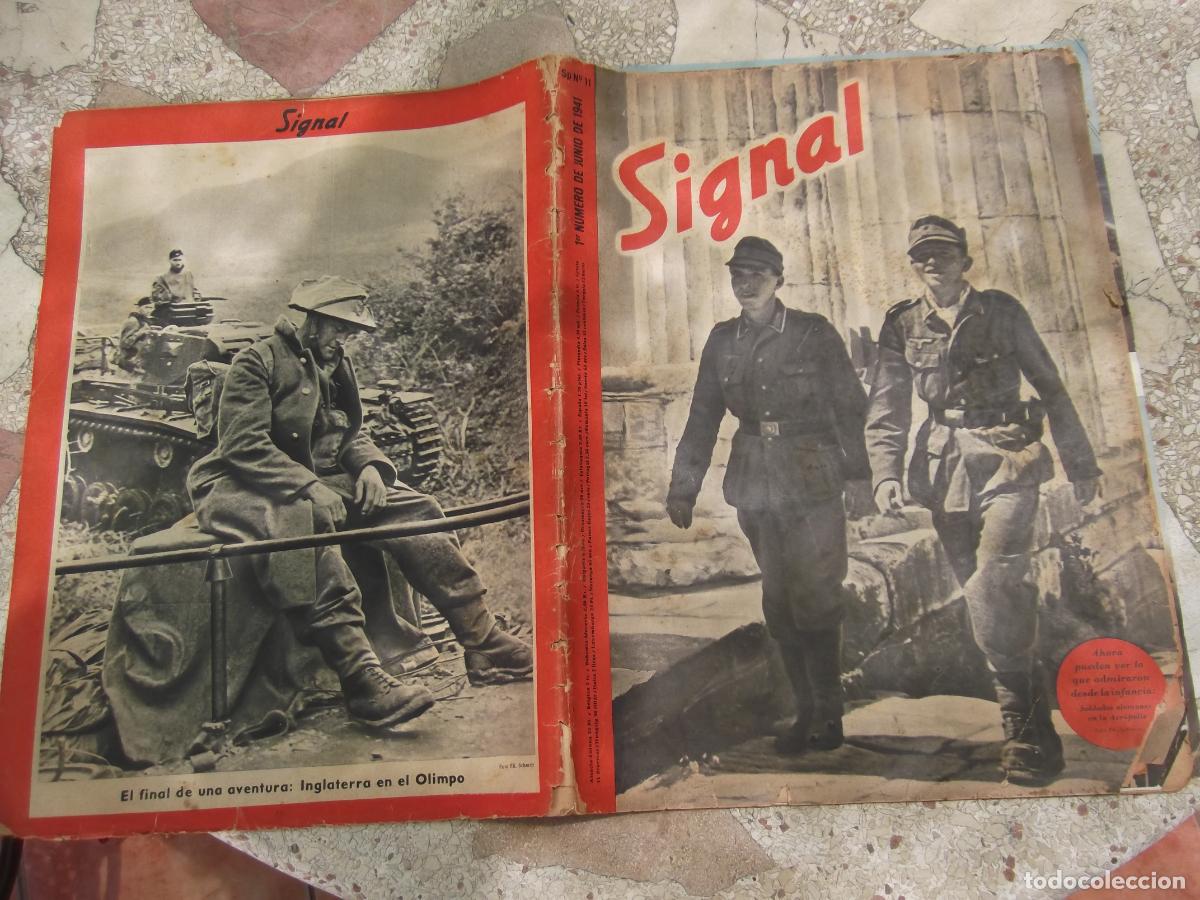 Militaria: signal numero junio 1941 n&ordm; 11 con gran poster a color,