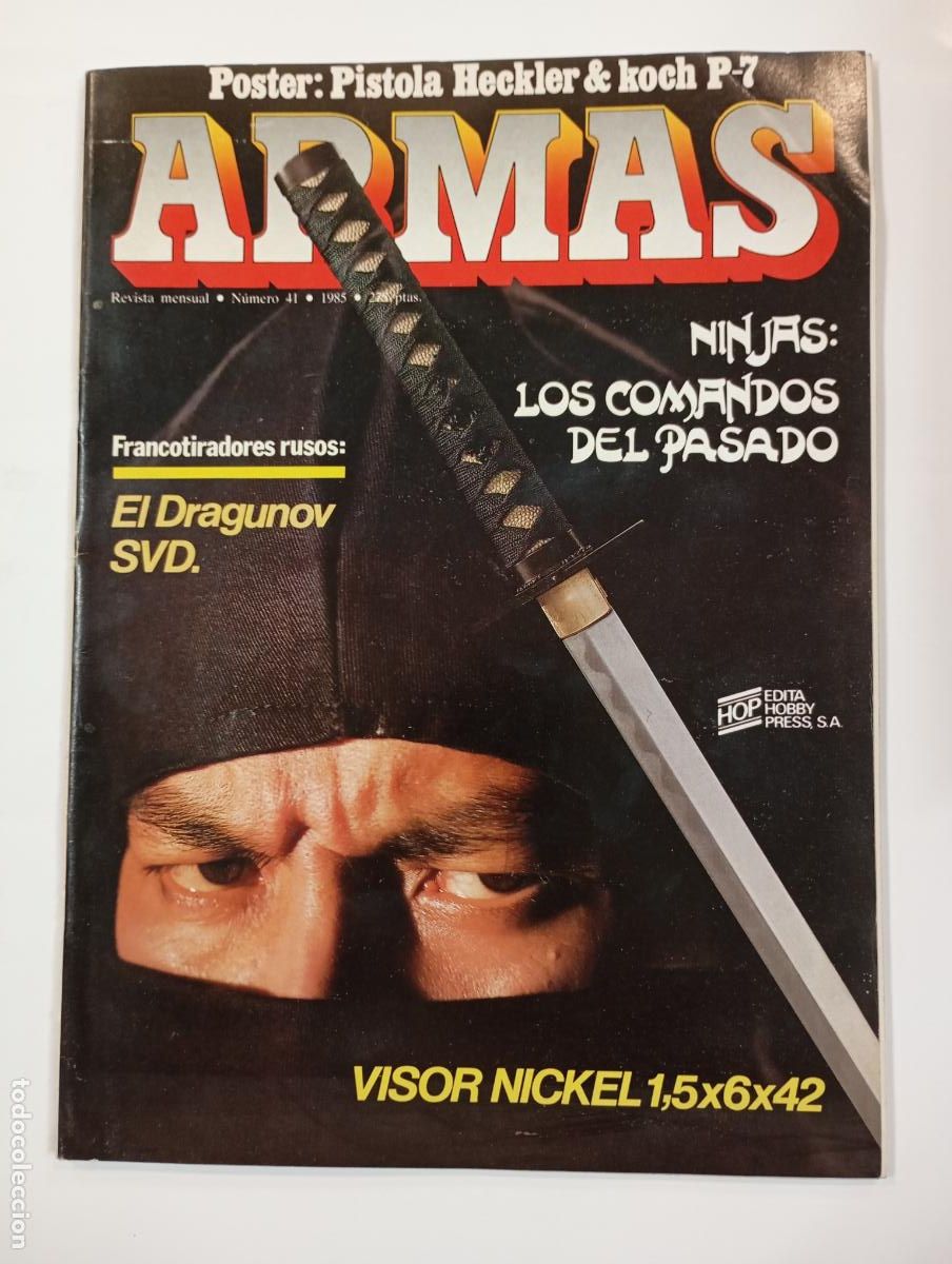 Militaria: REVISTA ARMAS N&ordm; 41. 1985. NINJAS. EL DRAGUNOV SVD. PISTOLA HECKLER. TDKC48