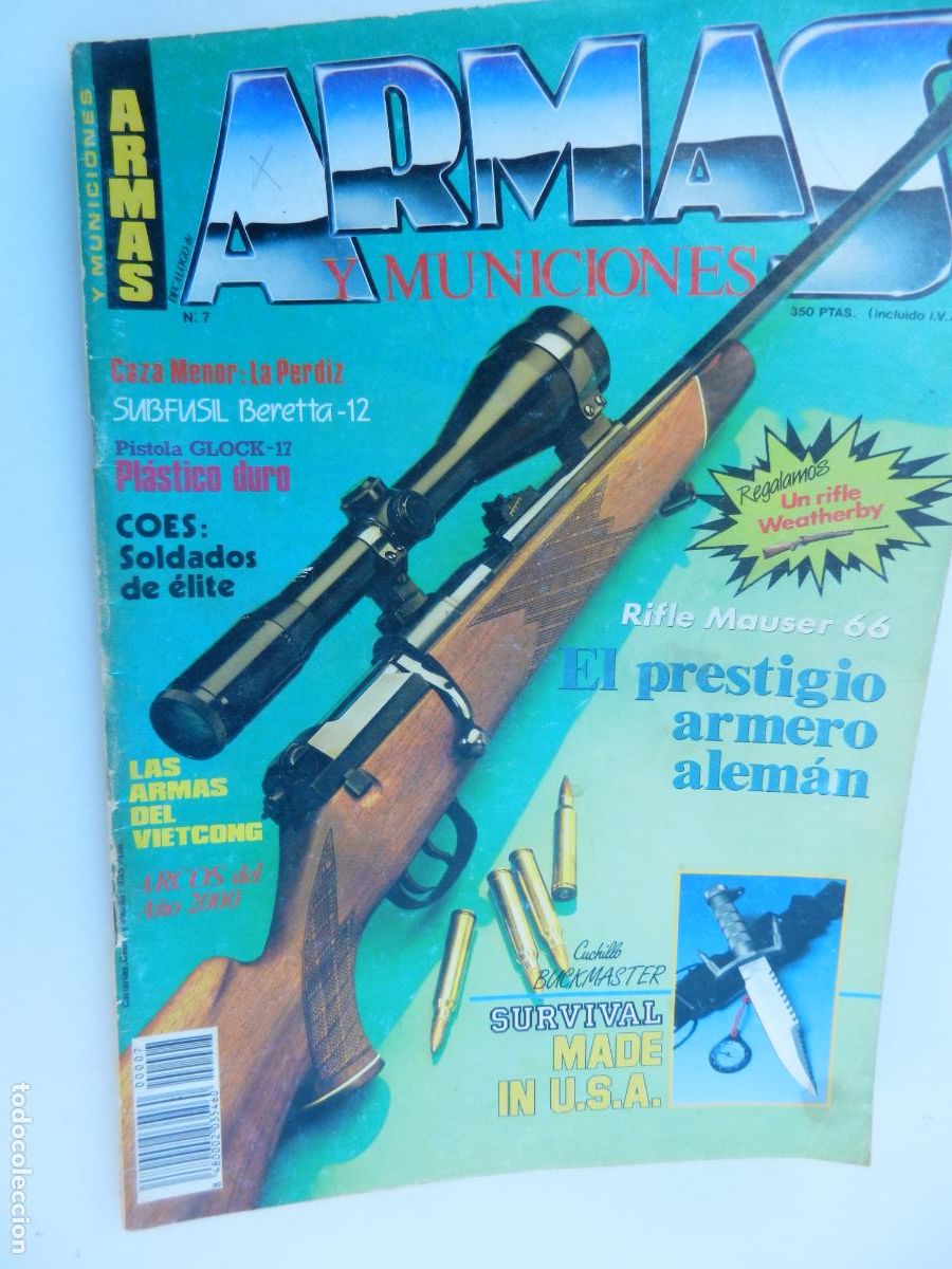 Militaria: ARMAS Y MUNICIONES - N&ordm; 7 -SUBFUSIL BERETTA 12 - GLOCK 17 - RIFLE MAUSER 66