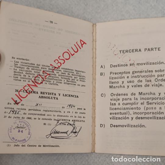 Militaria: CARTILLA DEL SERVICIO MILITAR, HELLIN 1971 - Foto 2