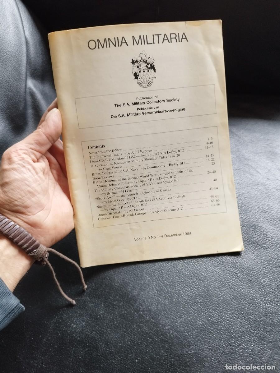Militaria: revista &rdquo;OMNIA MILITARIA&rdquo;, volumen 9, n&uacute;meros 1-4, de diciembre de 1989. Coleccionistas Sud&aacute;frica.
