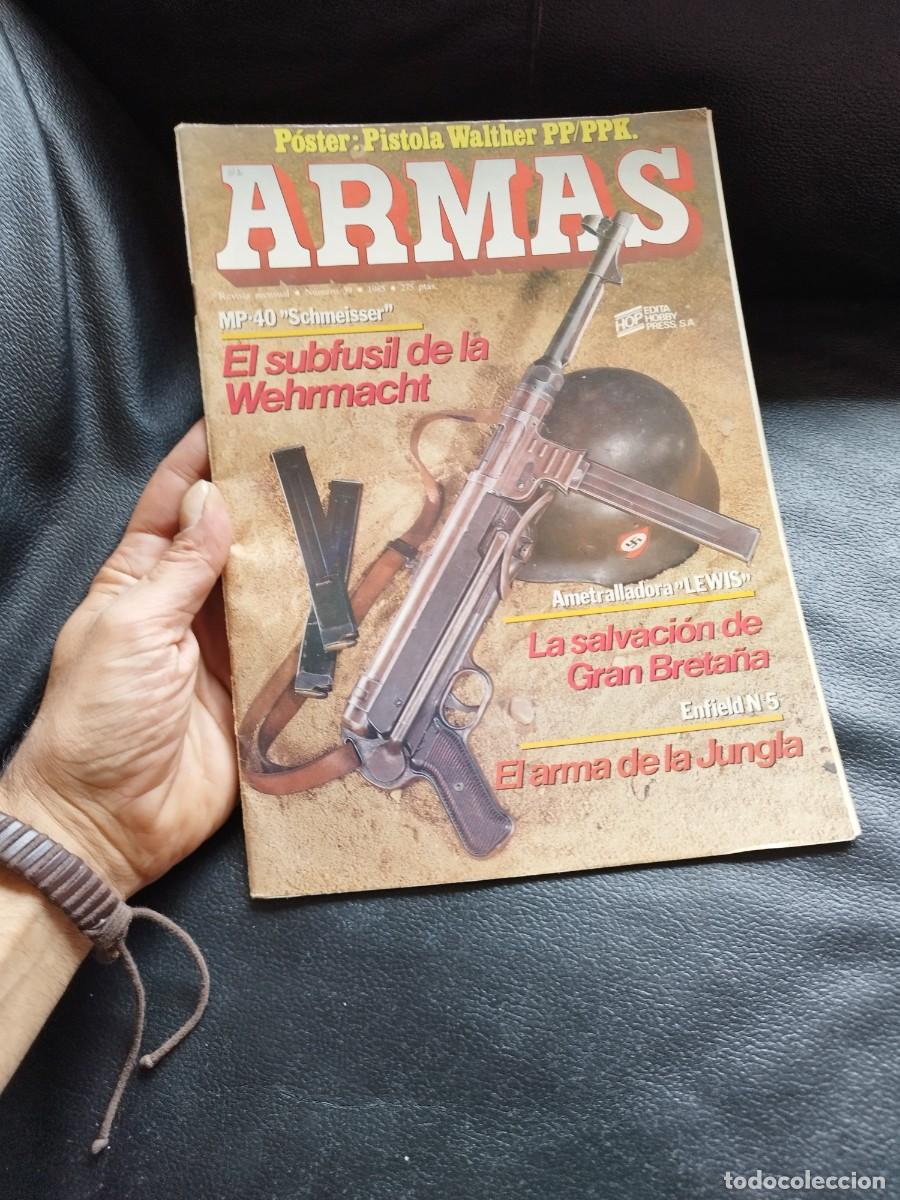 Militaria: Revista Armas N&ordm;39 a&ntilde;o 1985. Contiene poster pistola walther PP/PPK.