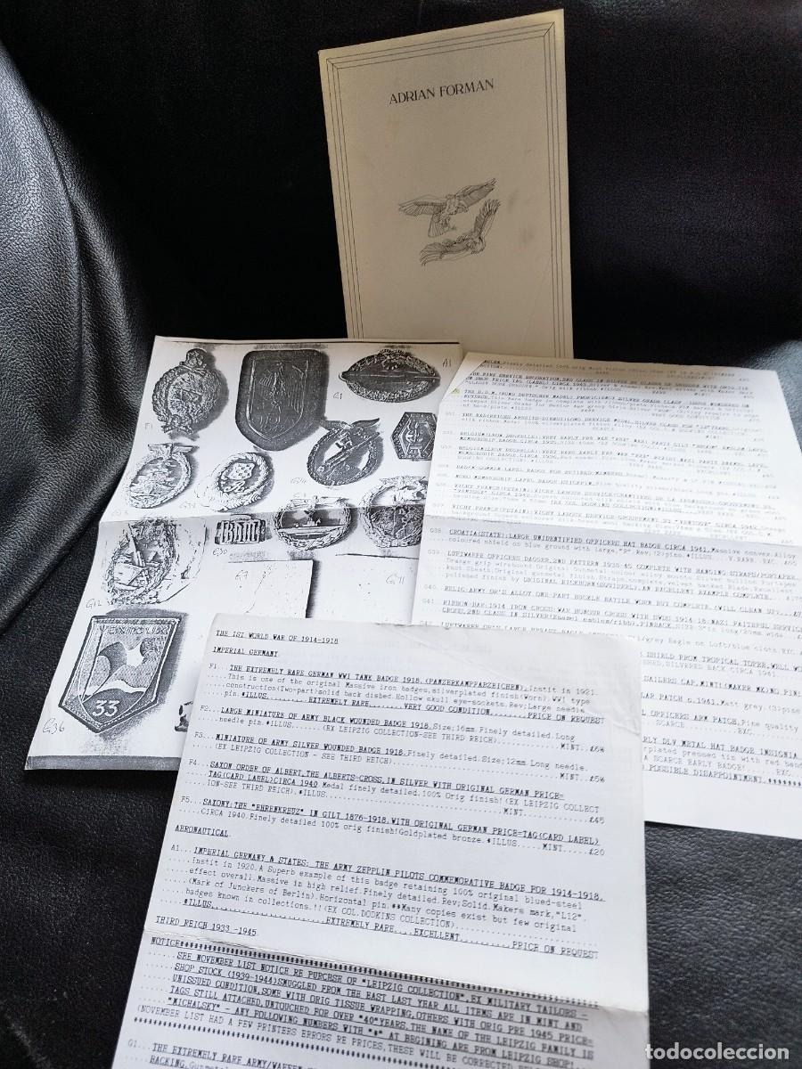 Militaria: Revista catalogo de Adrian Forman. Books, Grays in the news. London Londres. Medallas alemanas.
