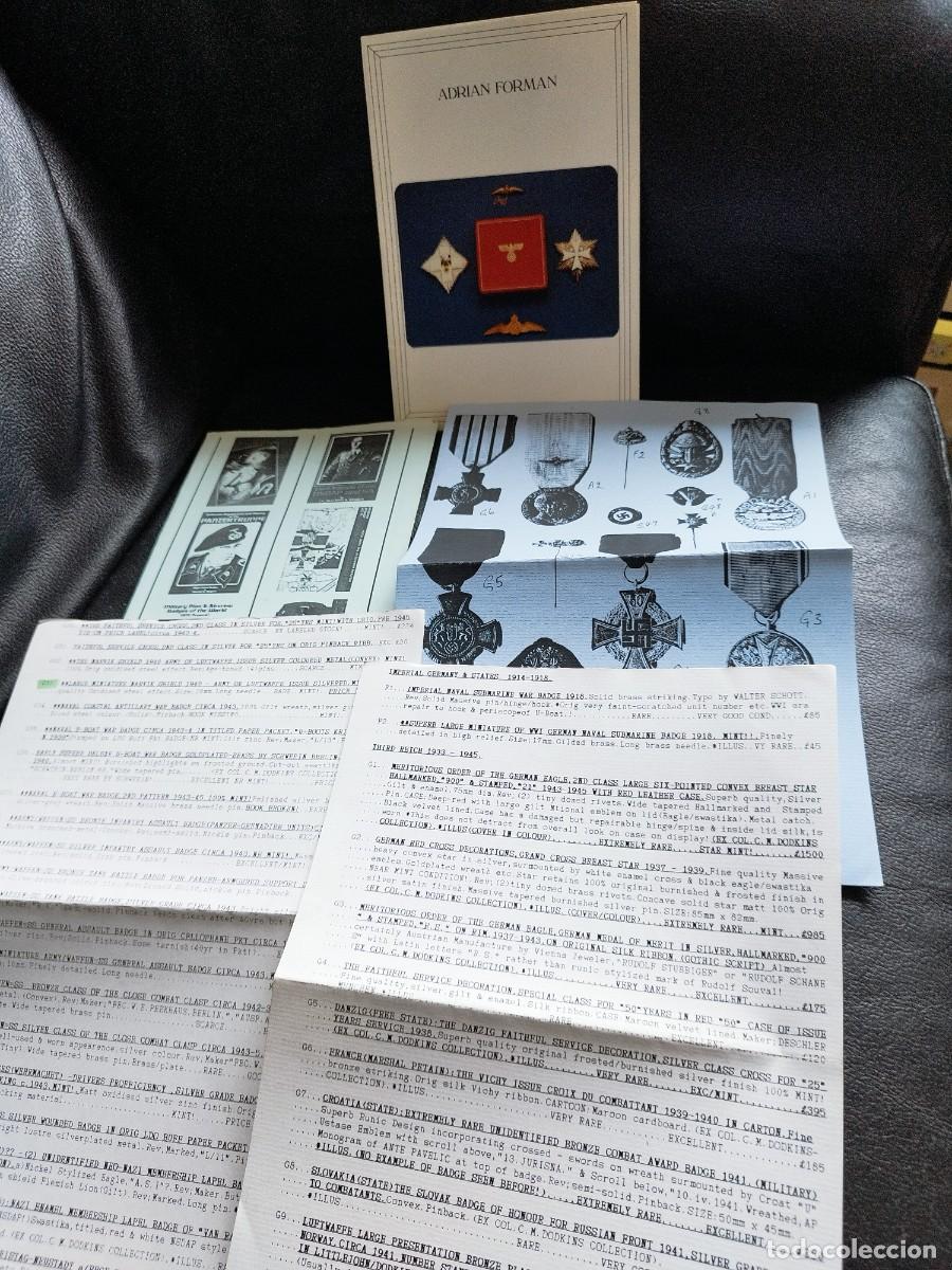 Militaria: Revista catalogo de Adrian Forman. Books, Grays in the news. London Londres. Medallas alemanas.