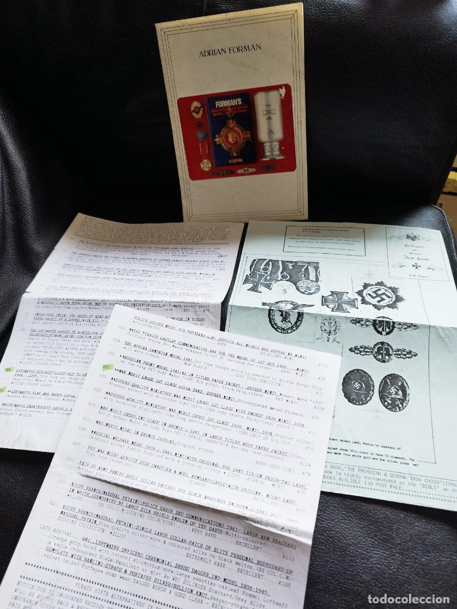 Militaria: Revista catalogo de Adrian Forman. Books, Grays in the news. London Londres. Medallas alemanas.