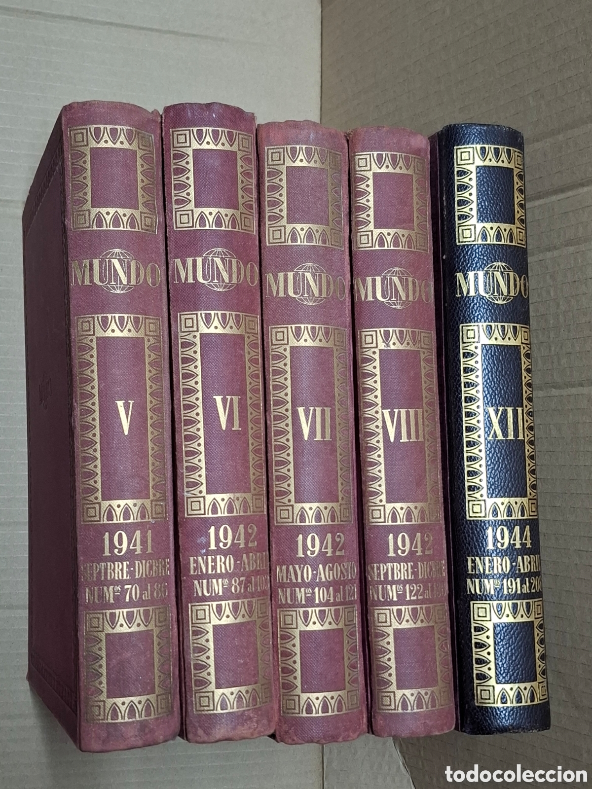 Militaria: Mundo, revista semanal de pol&iacute;tica exterior y econom&iacute;a, 2&ordf; guerra mundial 1941-42-43 precio por tomo