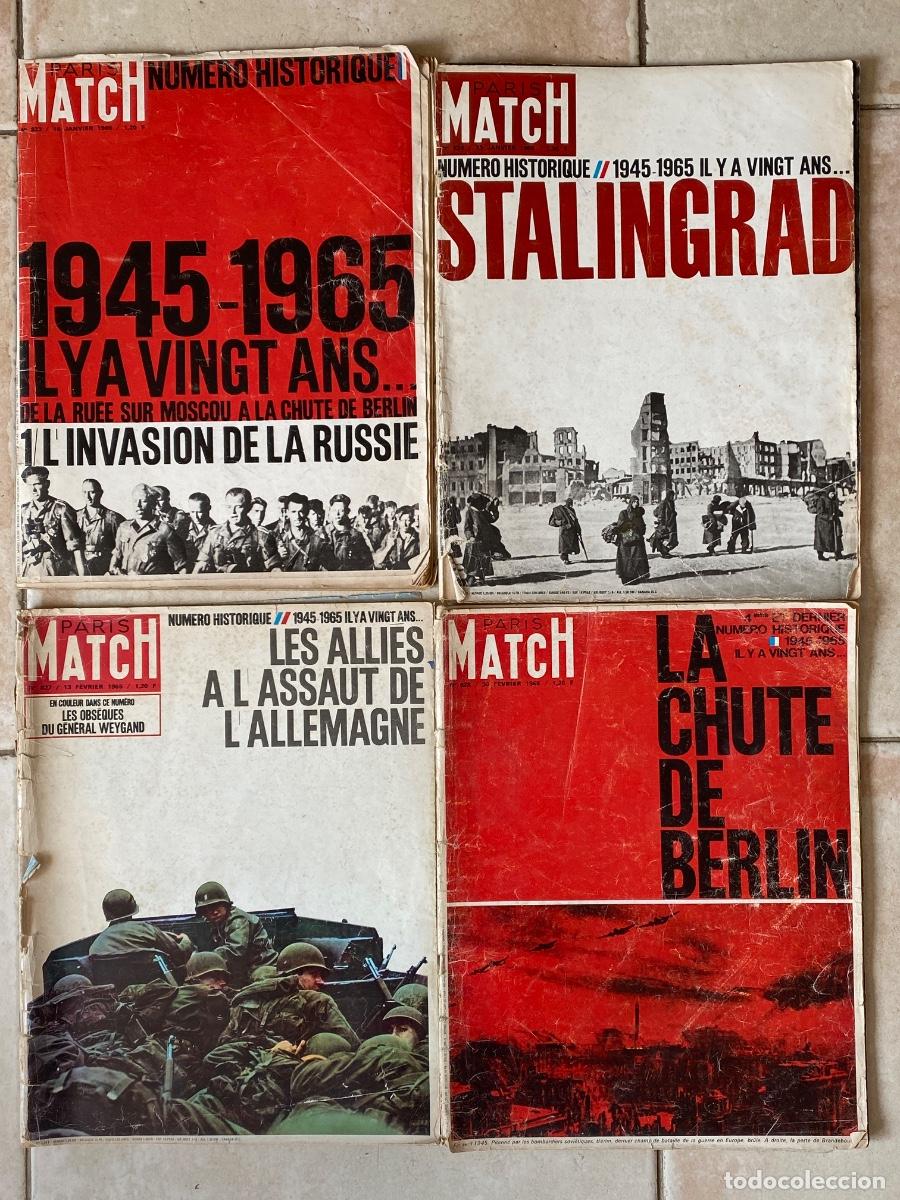 Militaria: PARIS MATCH 823 /824 / 827 /828 A&Ntilde;O 1965 serie monogr&aacute;fica conmemorativa II GUERRA MUNDIAL