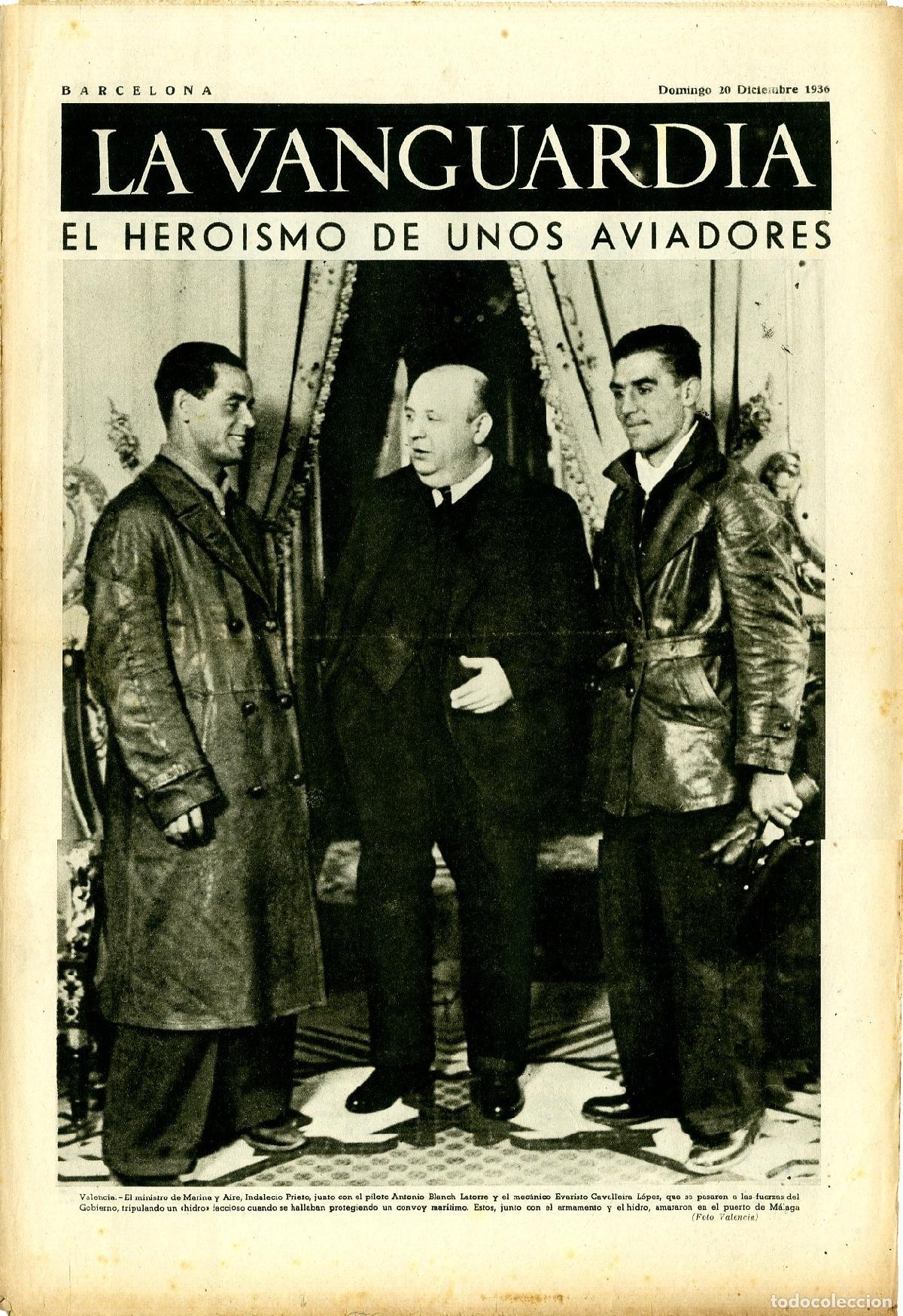Militaria: La Vanguardia / Notas Gr&aacute;ficas / Barcelona, Domingo 20 de Diciembre de 1936 / El Heroismo de unos Av