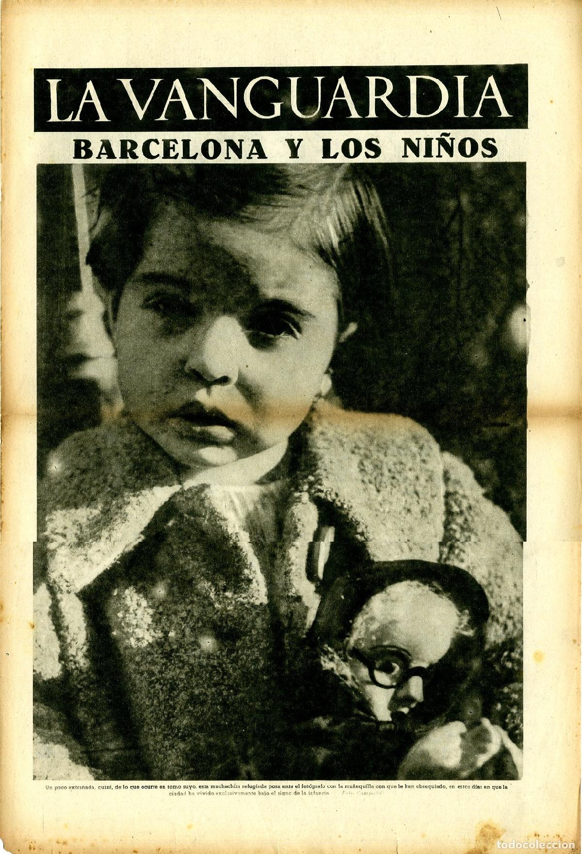 Militaria: La Vanguardia / Notas Gr&aacute;ficas / Barcelona, Jueves 7 de Enero de 1937 / Barcelona y los Ni&ntilde;os, Setma
