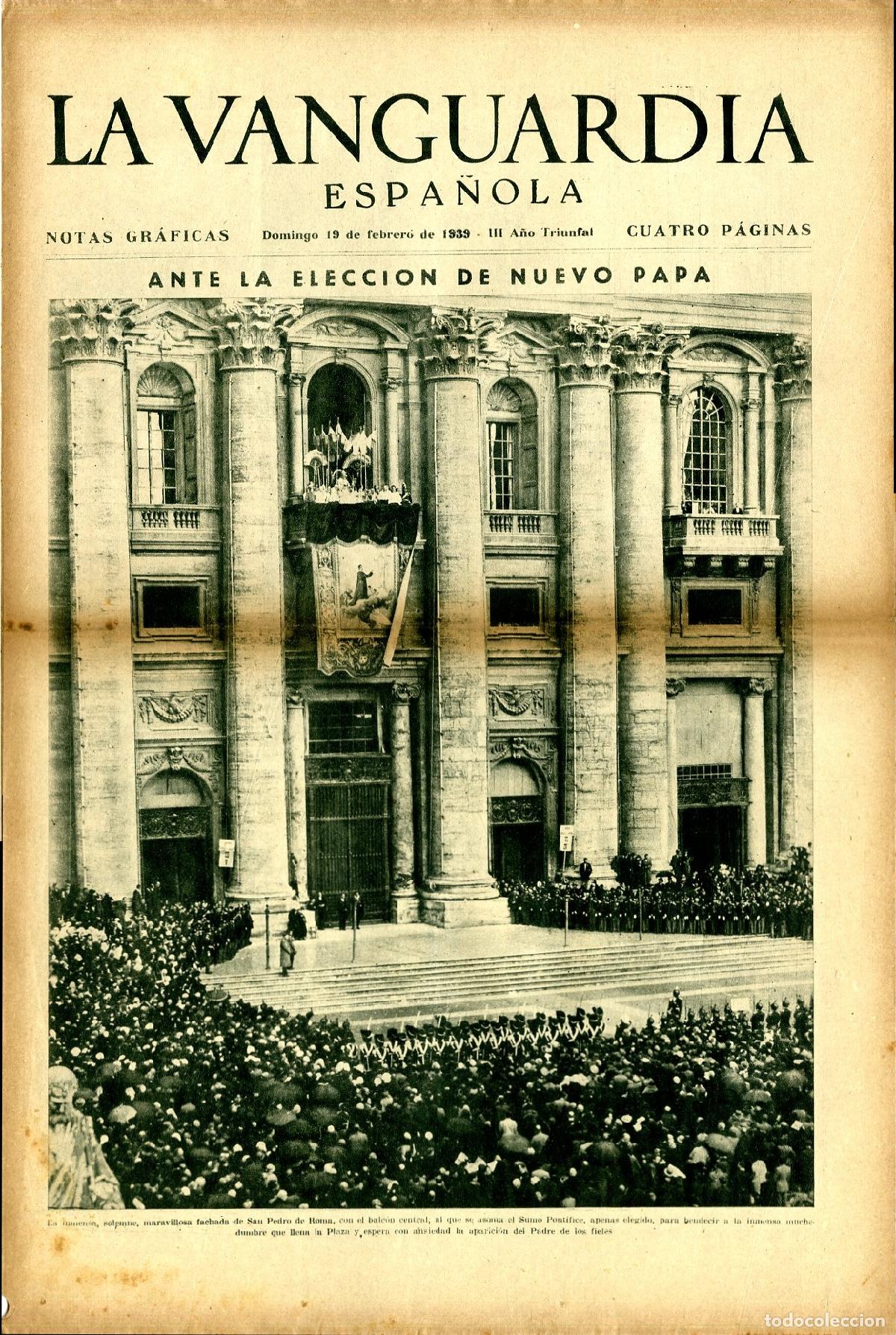 Militaria: La Vanguardia / Notas Gr&aacute;ficas / Barcelona, Domingo 19 de Febrero de 1939 - III A&ntilde;o Triunfal / Ante