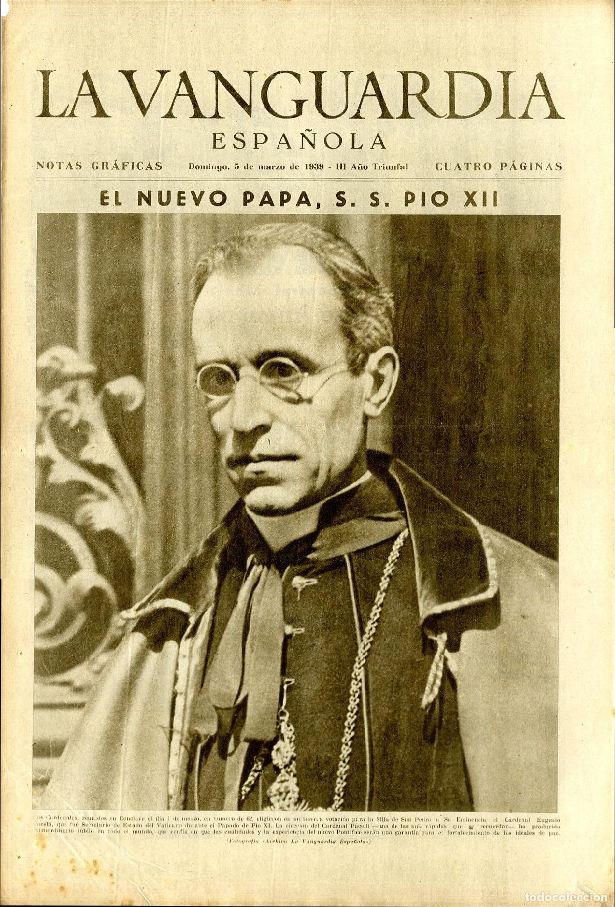 Militaria: La Vanguardia / Notas Gr&aacute;ficas / Barcelona, Domingo 5 de Marzo de 1939 - III A&ntilde;o Triunfal / El Nuevo
