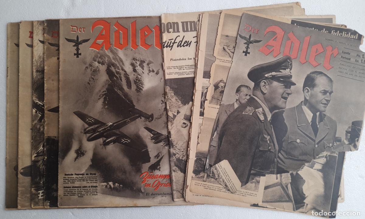 Militaria: Seis revistas Der Adler de distintos n&uacute;meros