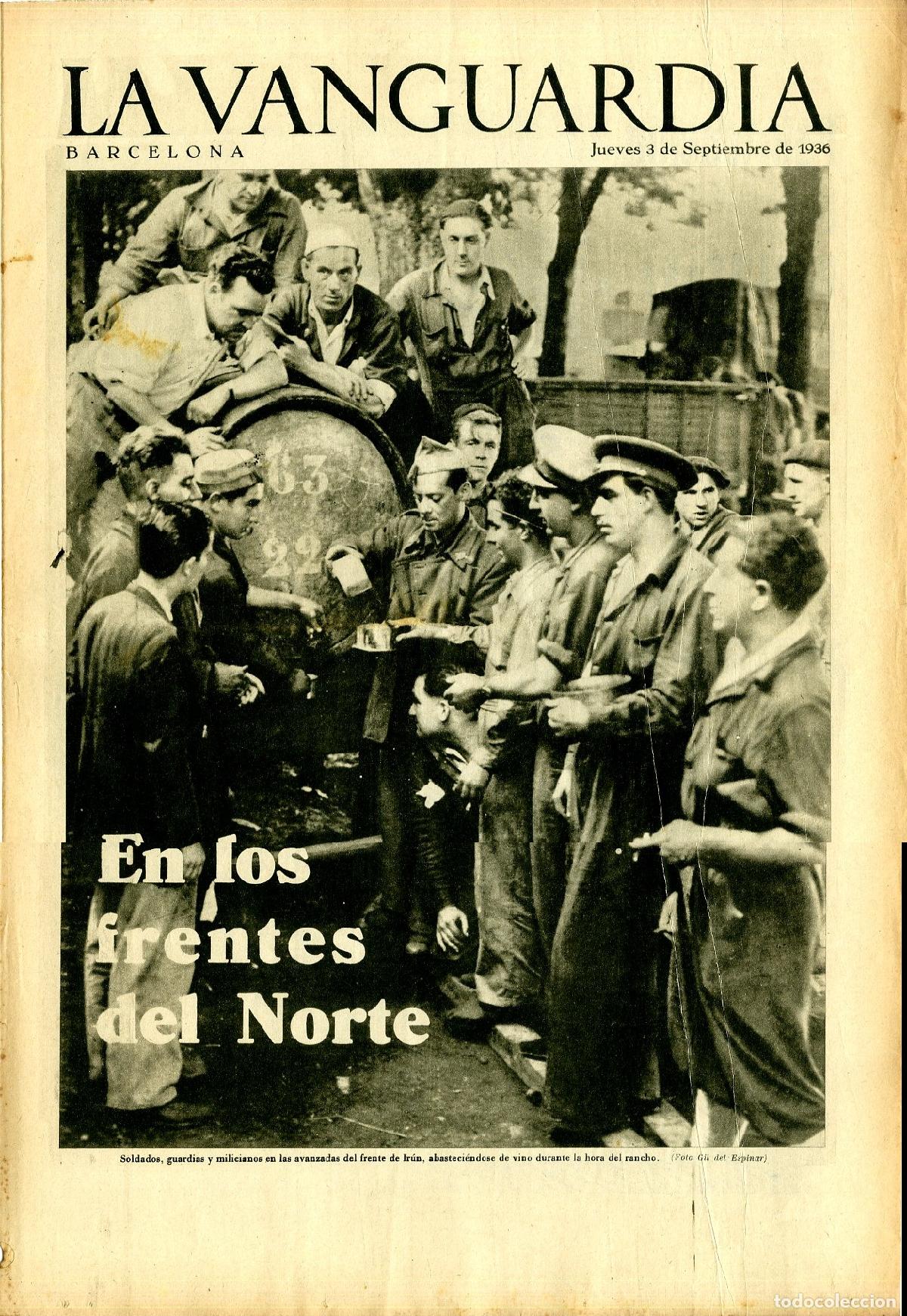 Militaria: La Vanguardia 3 /09/ 1936 / En los Frentes del Norte de Ir&uacute;n