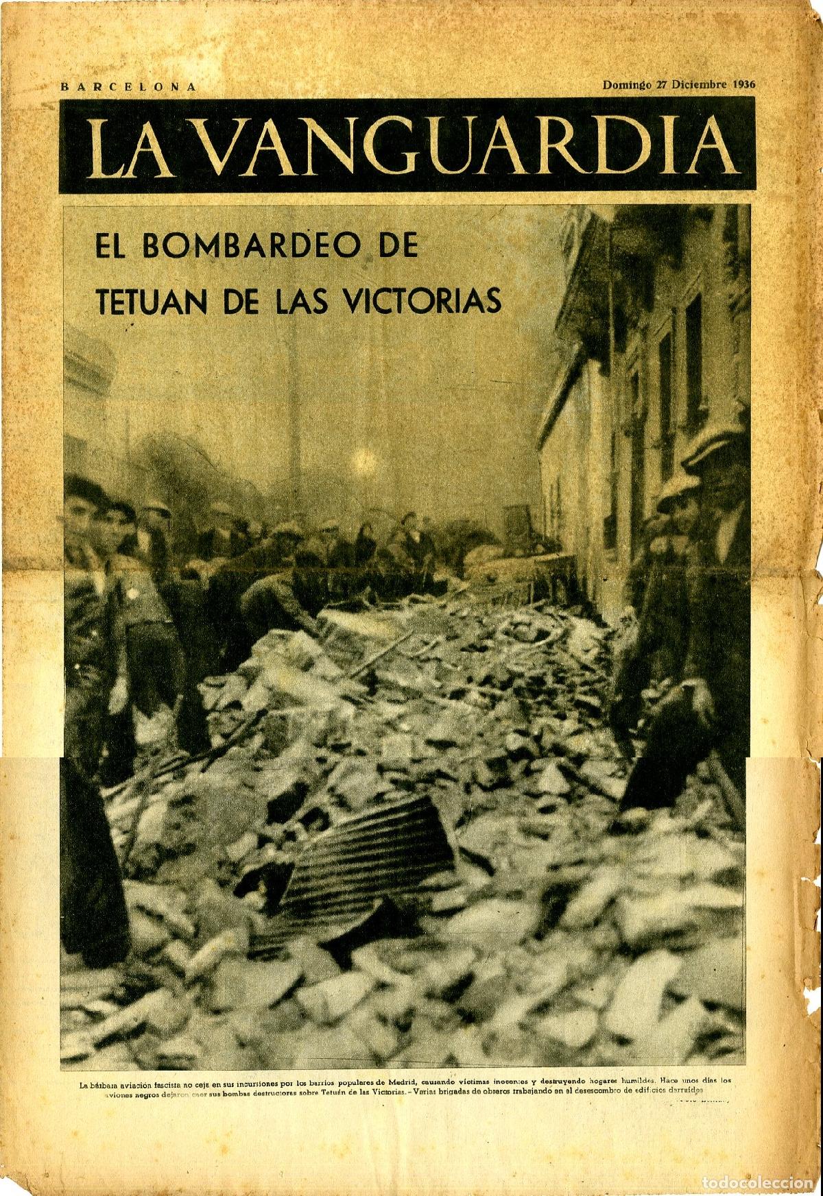 Militaria: La Vanguardia 27 /12/ 1936 / El Bombardeo de Tetuan de las Victorias