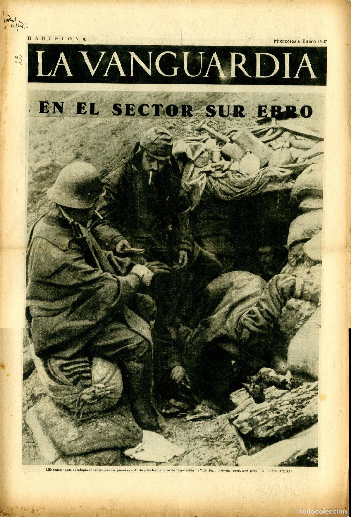 Militaria: La Vanguardia 6 /01/ 1937 / En el Sector Sur Erro, Frente de Arag&oacute;n