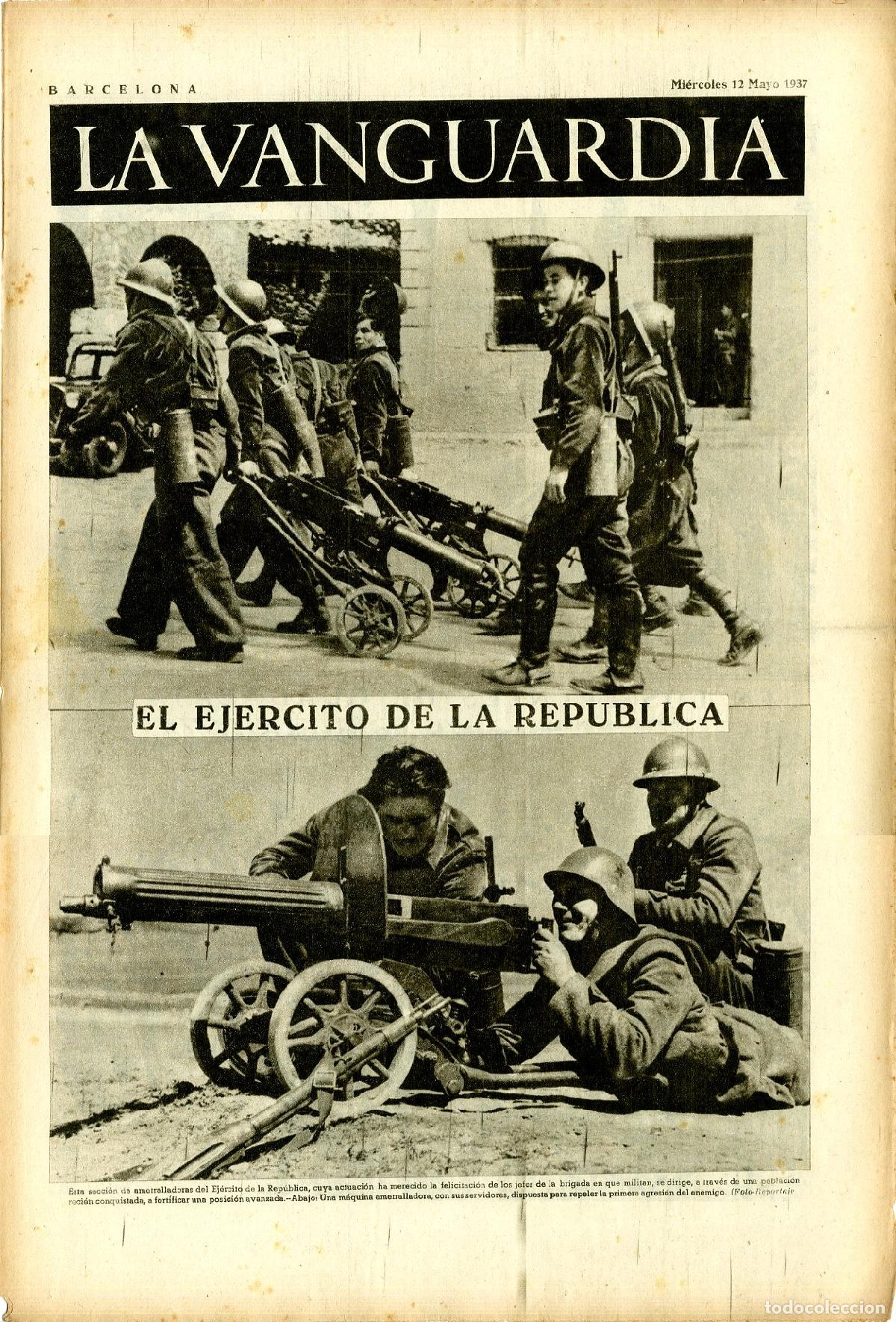 Militaria: La Vanguardia 12 /05/ 1937 / El Ejercito de la Republica / Frentes de Guadalajara