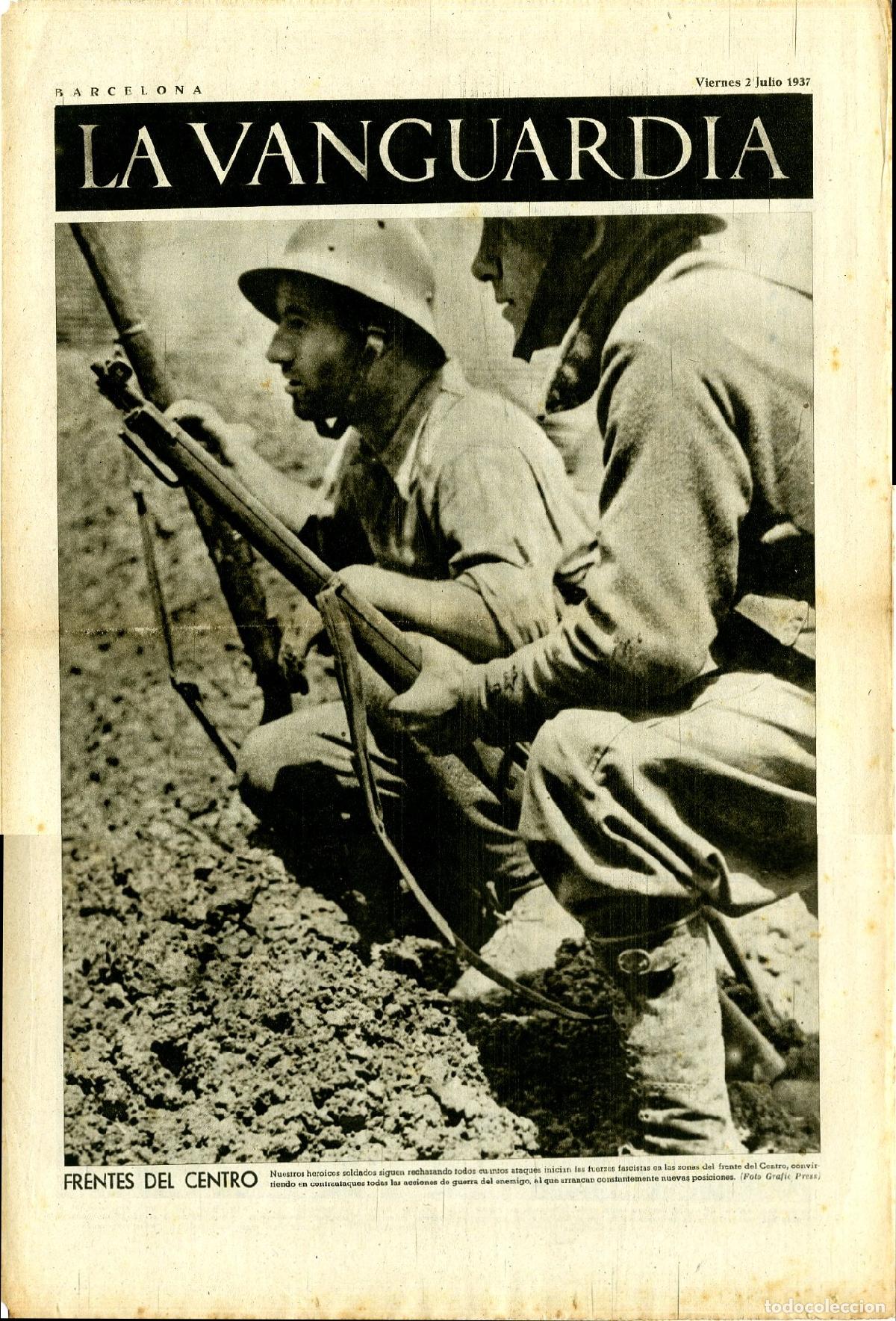 Militaria: La Vanguardia 2 /07/ 1937 / Frentes del Centro / Ni&ntilde;os Espa&ntilde;oles en M&eacute;jico