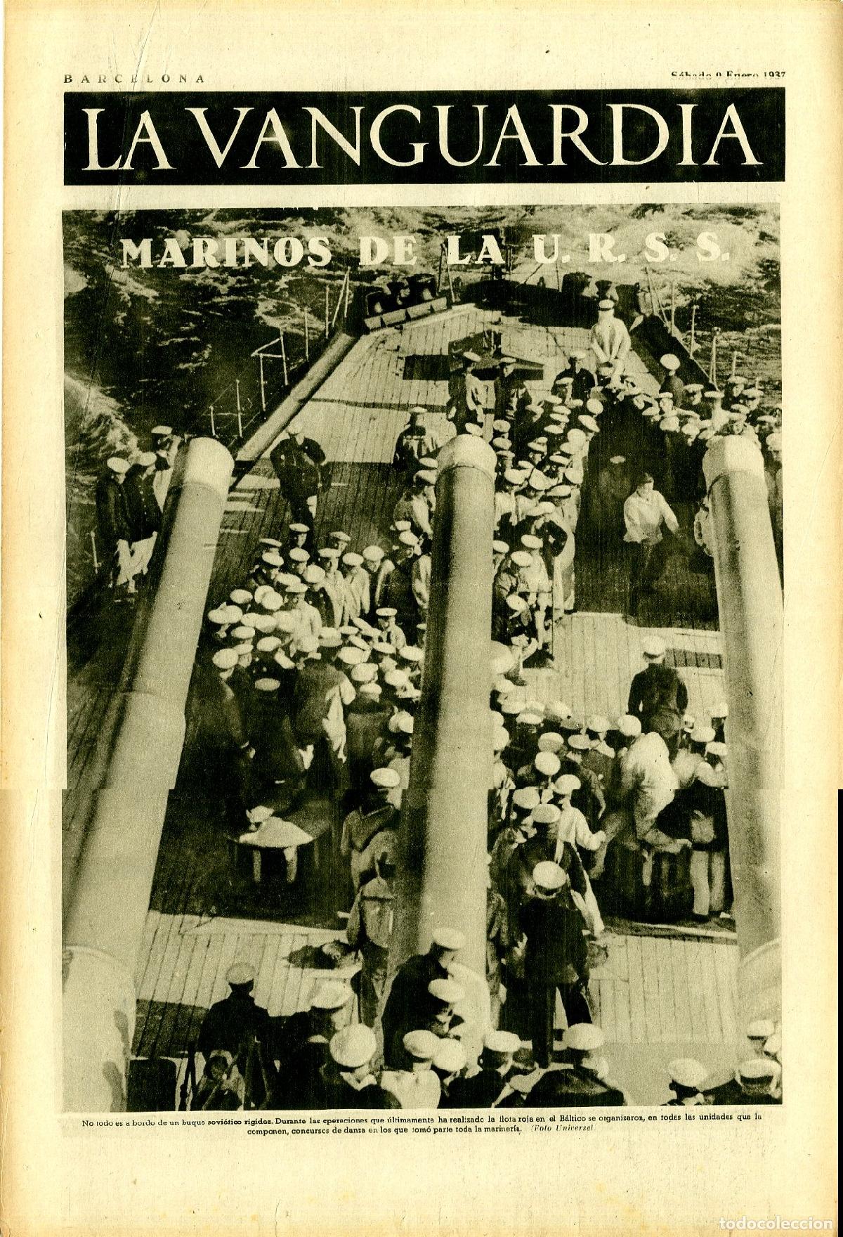 Militaria: La Vanguardia 9 /01/ 1937 / Marinos de la URSS / Semana del Ni&ntilde;o en Madrid
