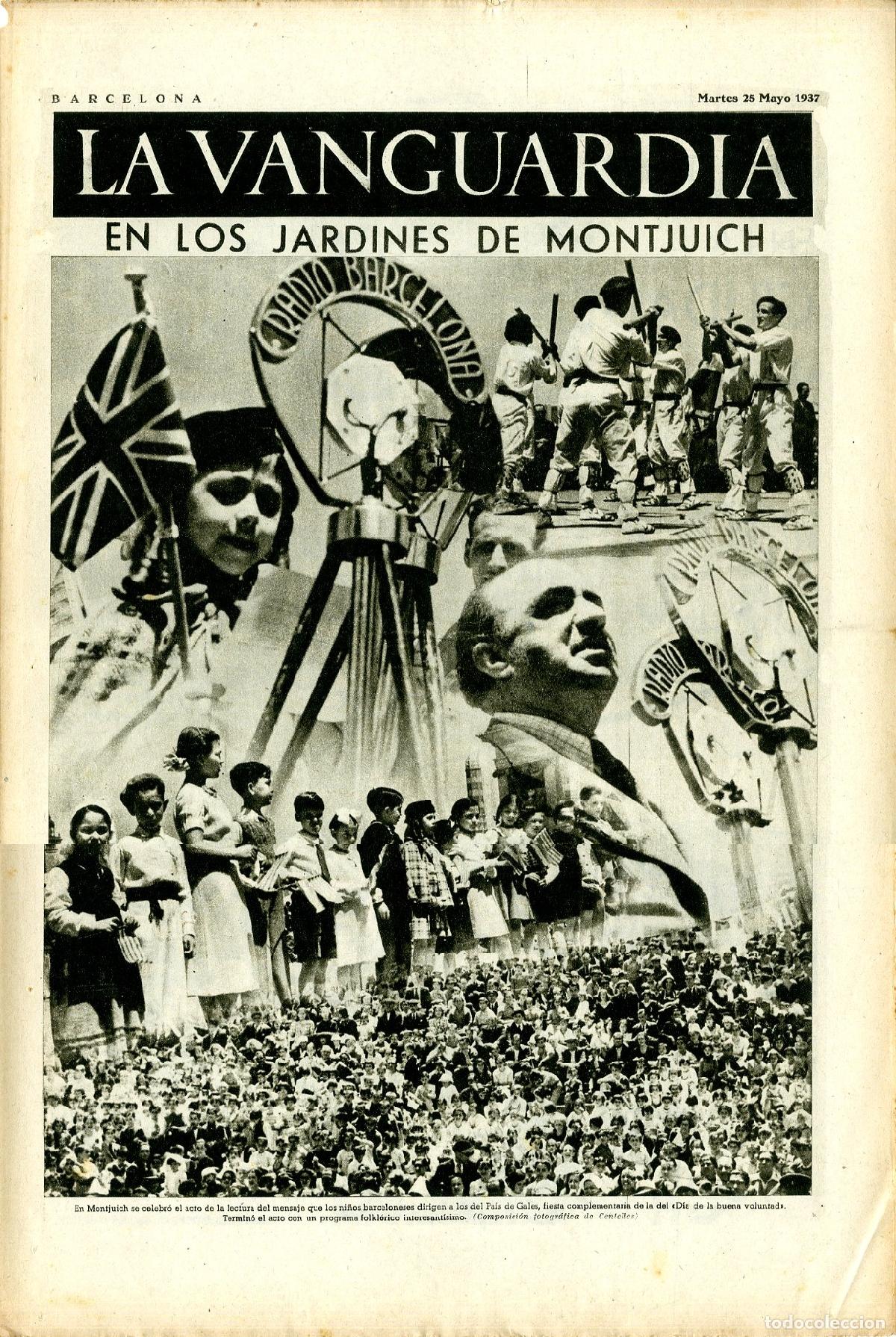 Military Antiques: La Vanguardia 25 /05/ 1937 / En los Jardines de Montjuich, D&iacute;a de la Buena Voluntad