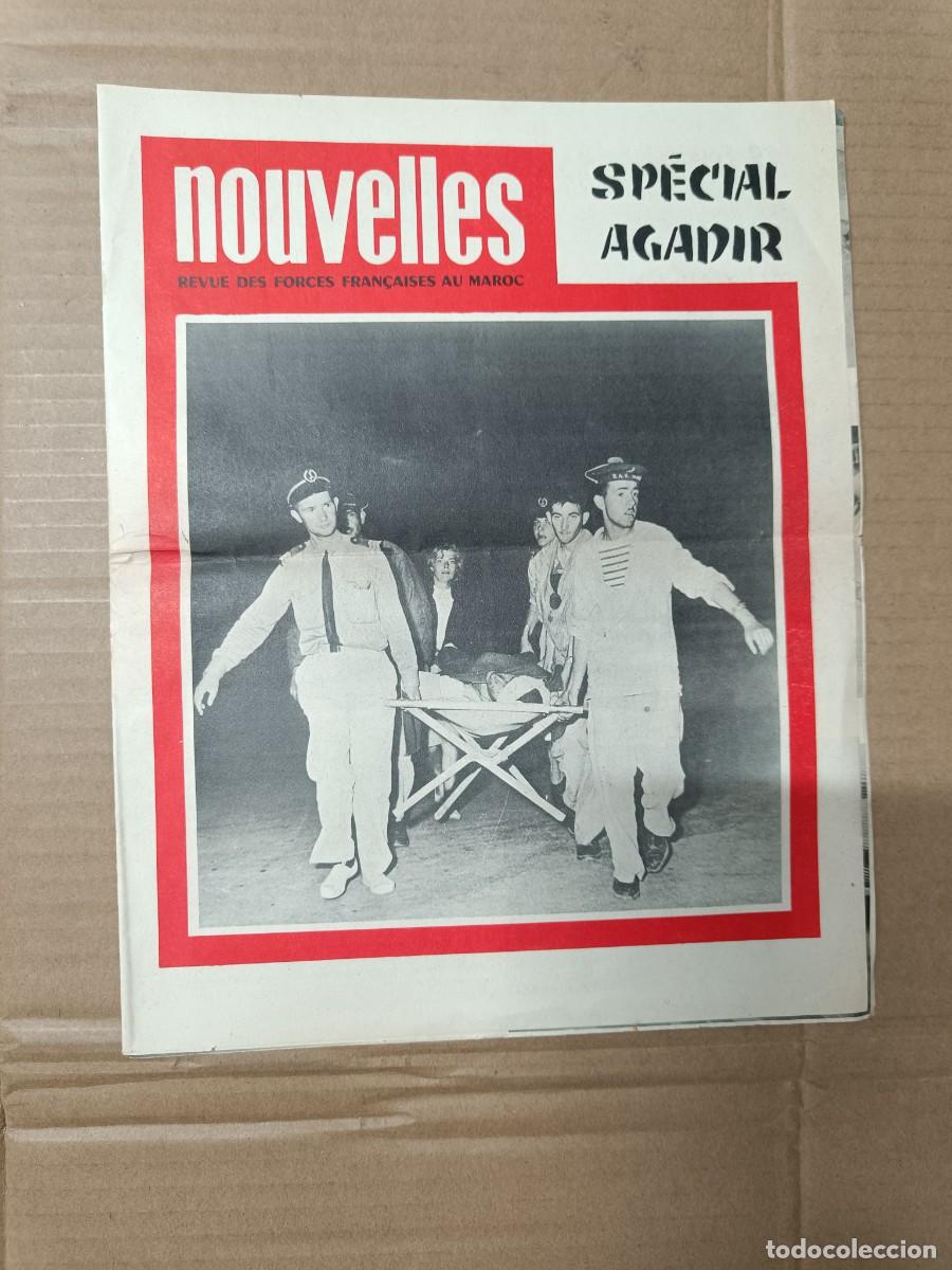 Militaria: ANTIGUA REVISTA NOUVELLES, FUERZAS FRANCESAS MARRUECOS, ESPECIAL TERREMOTO AGADIR, MAROC, FRANCE P18