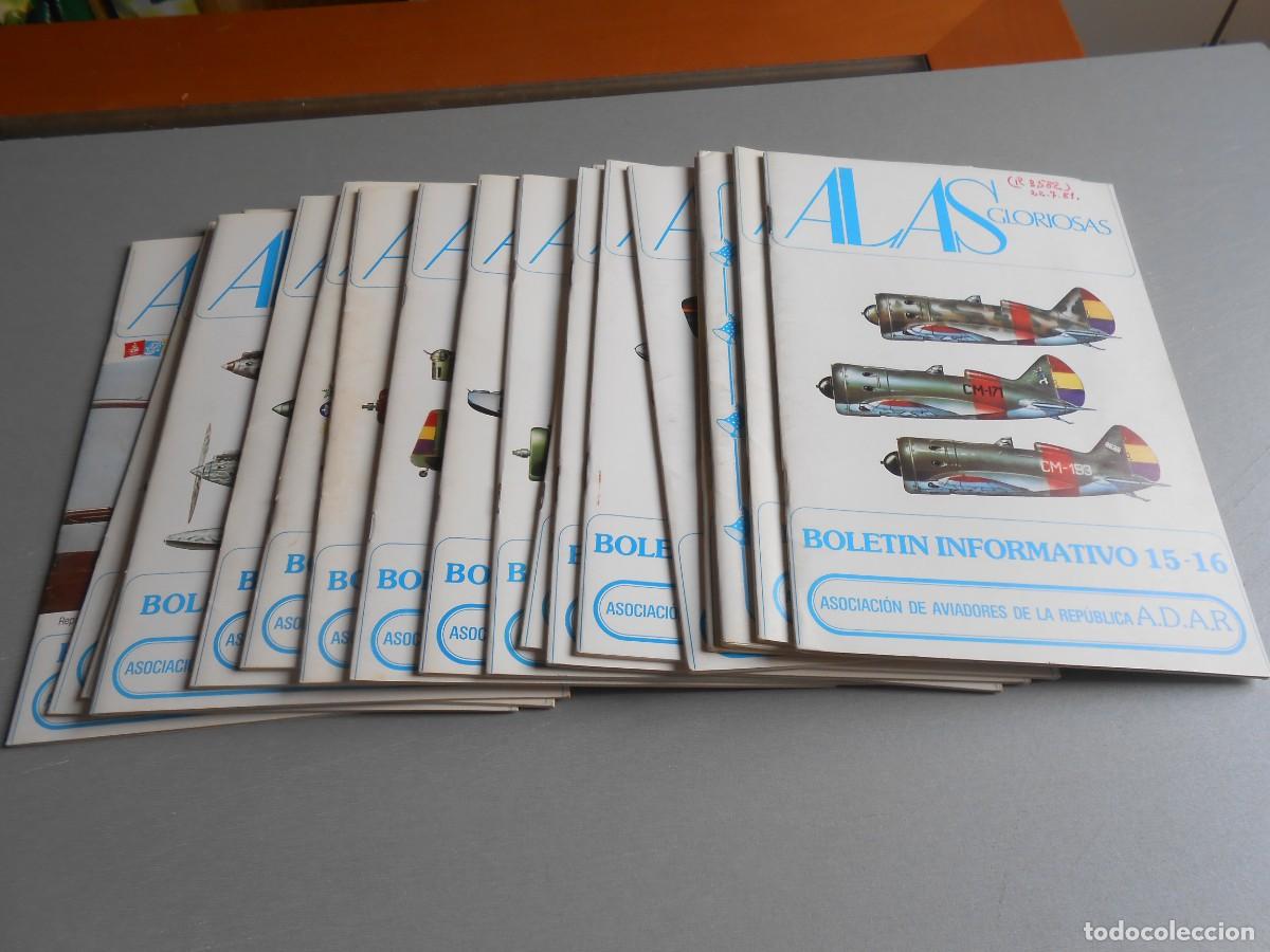 Militaria: ALAS GLORIOSAS -LOTE DE 18 REVISTAS-, BOLETIN INFORMATIVO 15-16 al 36, A&Ntilde;OS 1981-1984 de 16,2 x 24
