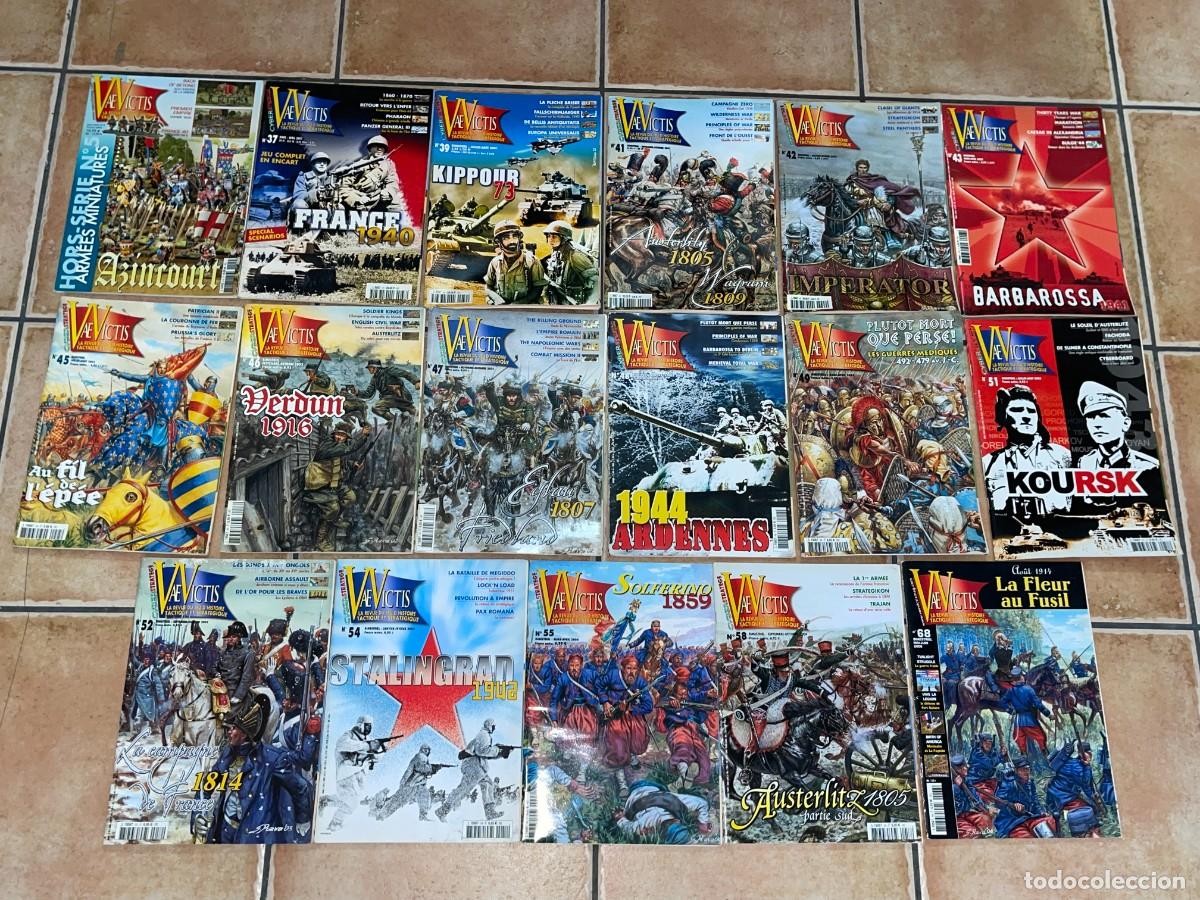 Militaria: Lote 17 Revistas Militares VAE VICTUS Cyber Stratege en franc&eacute;s n&uacute;meros 5 al 68 principios a&ntilde;os 2000