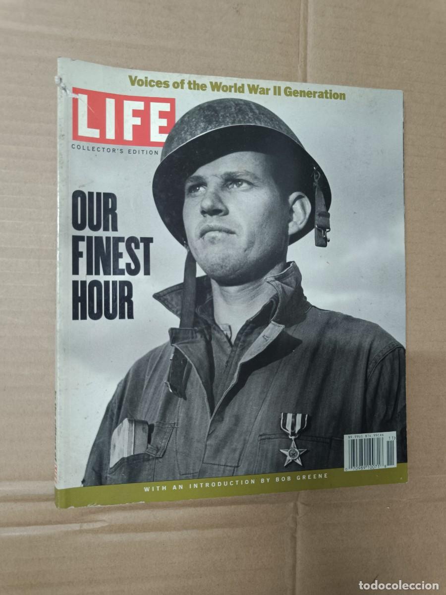 Militaria: ANTIGUA REVISTA LIFE, ESPECIAL VOCES DE LA SEGUNDA GUERRA MUNDIAL, OUR FINEST HOUR, MILITAR -P13
