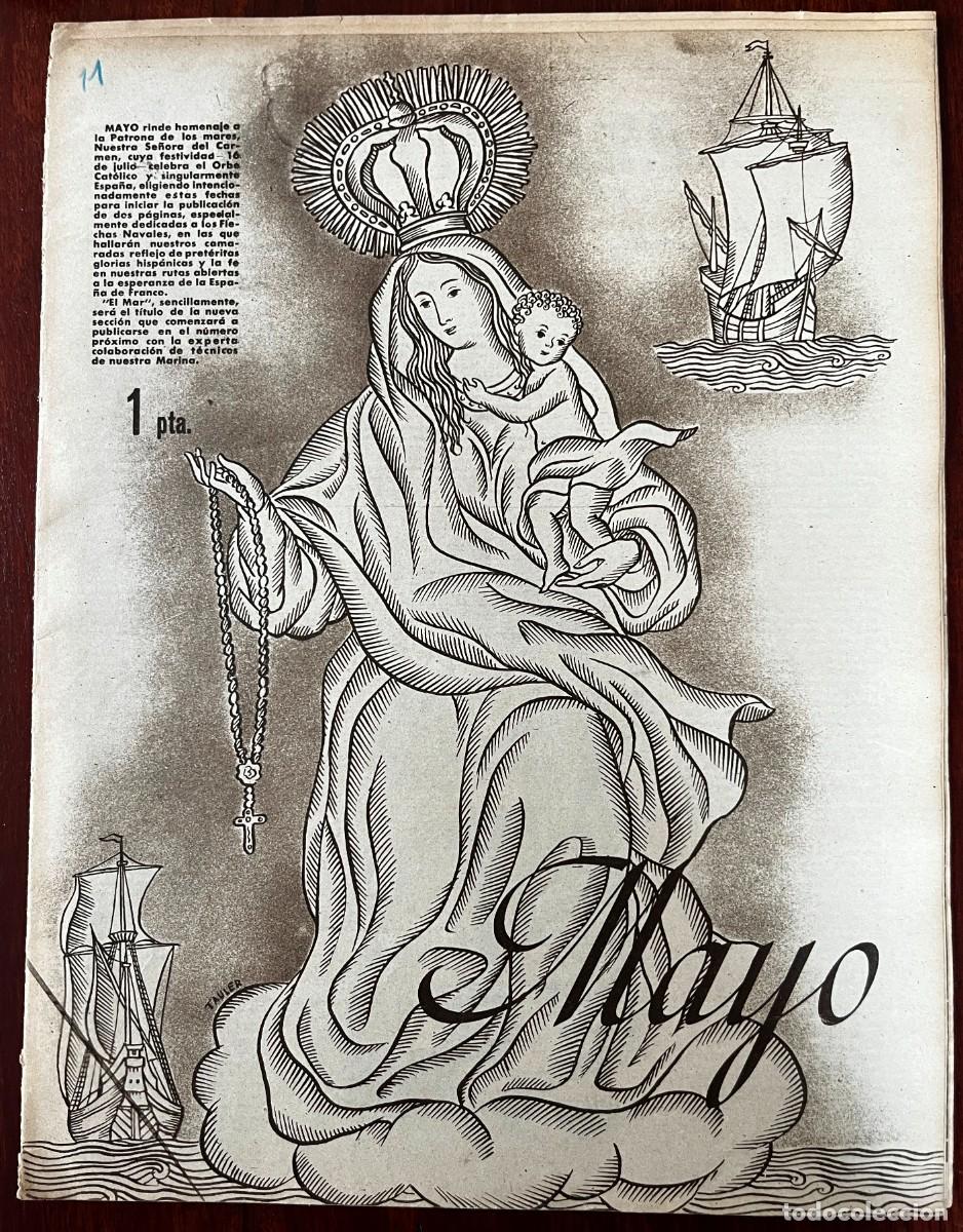 Militaria: M&Aacute;YO, A&ntilde;o II, n&ordm; 20 , Madrid, AGOSTO DE 1941. Revista Nacional del Frente de Juventudes,. 44 p&aacute;gi
