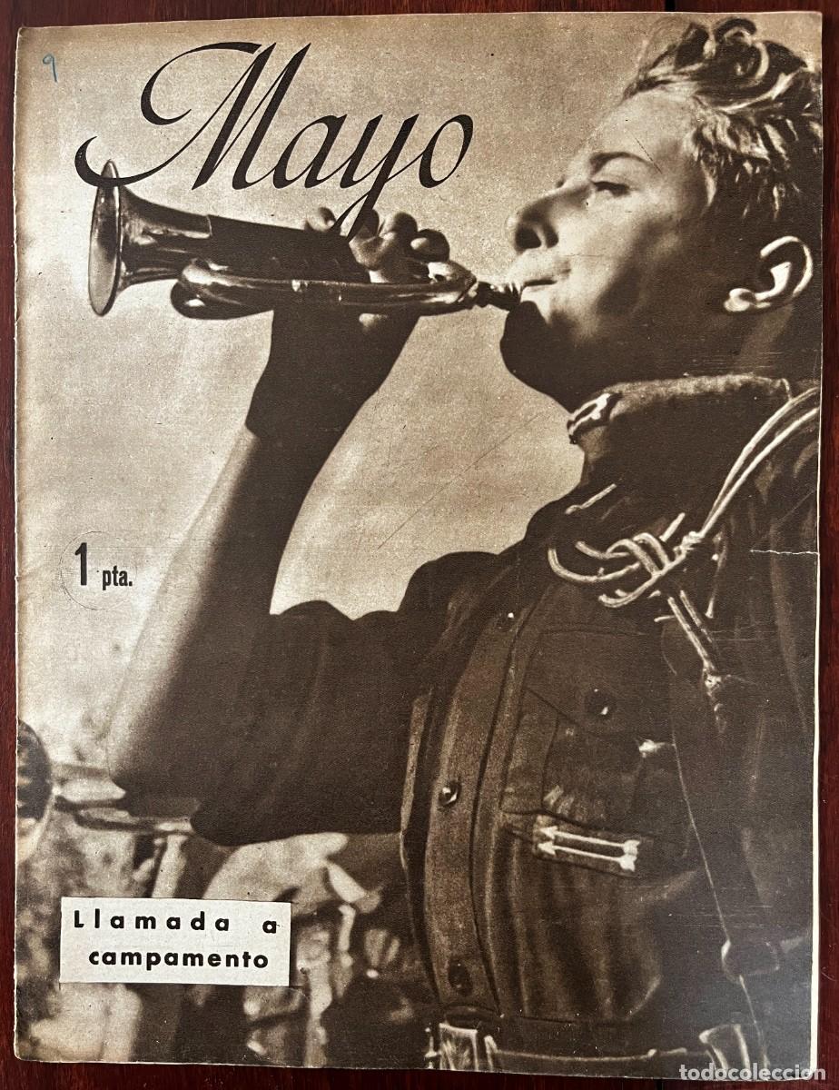 Militaria: M&Aacute;YO, A&ntilde;o I, n&ordm; 9 , Madrid, 27 DE JUNO DE 1943. revista Semanario Nacional del Frente de Juventudes,