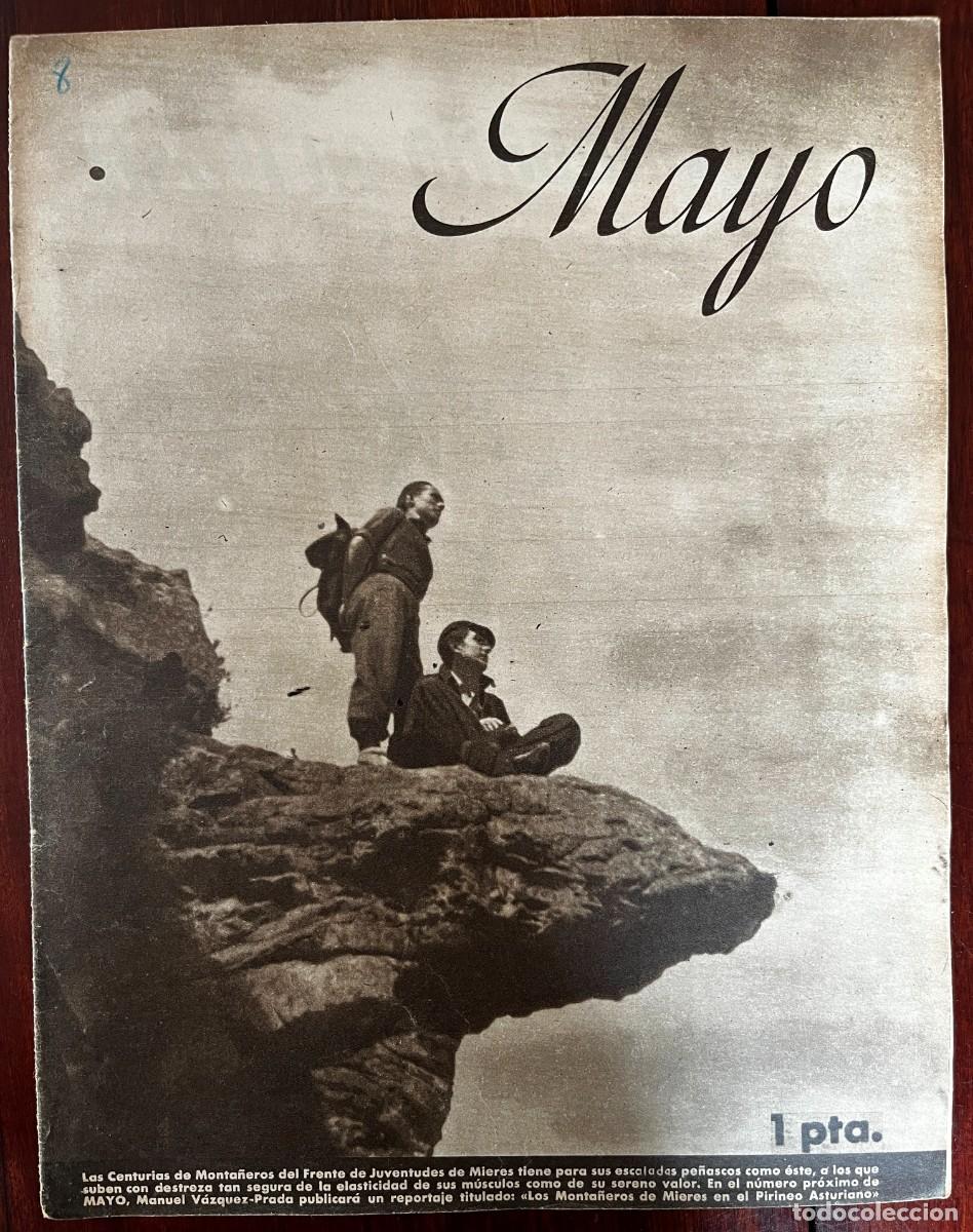 Militaria: M&Aacute;YO, A&ntilde;o I, n&ordm; 8 , Madrid, 20 DE JUNO DE 1943. revista Semanario Nacional del Frente de Juventudes,