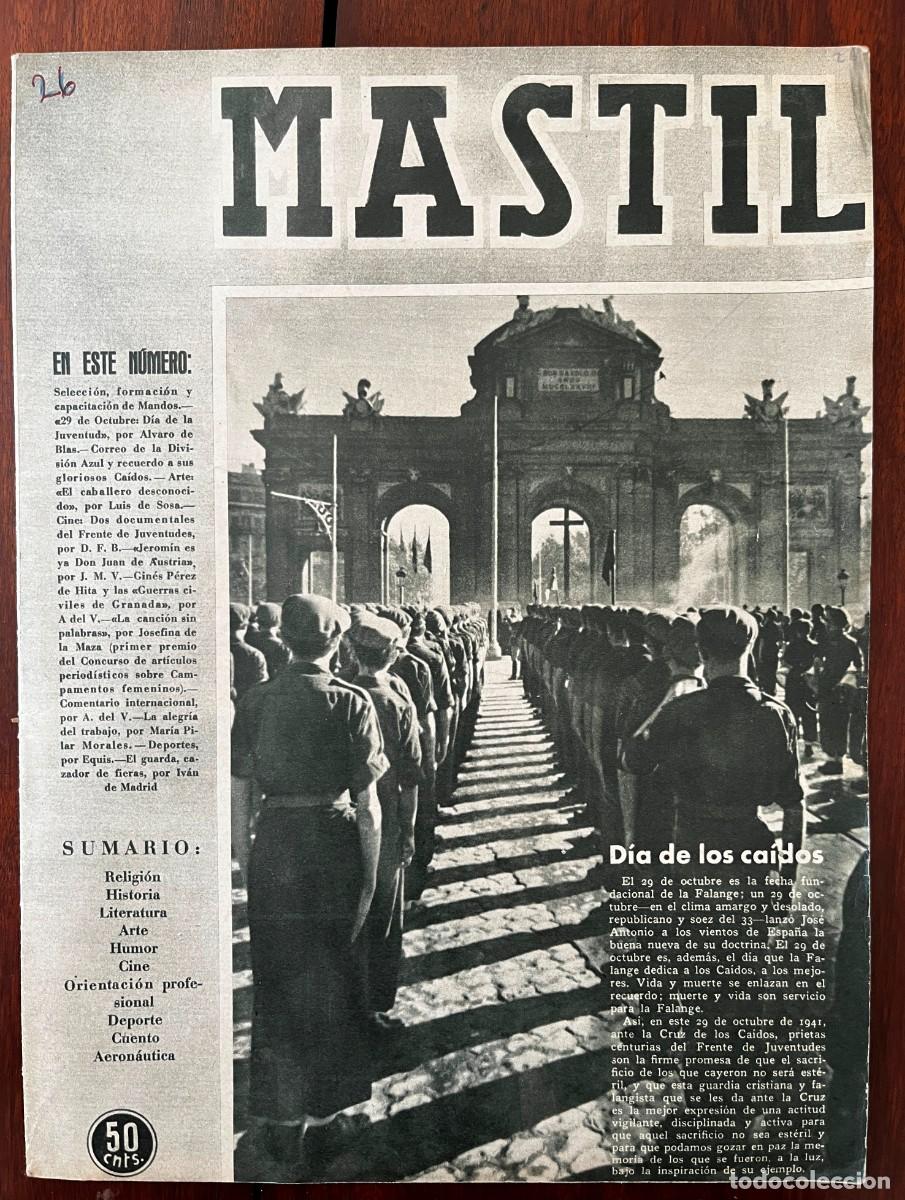 Militaria: MASTIL, A&ntilde;o II, n&ordm; 26 , Madrid, 15 de noviembre de 1941. Revista Nacional del Frente de Juventudes,.