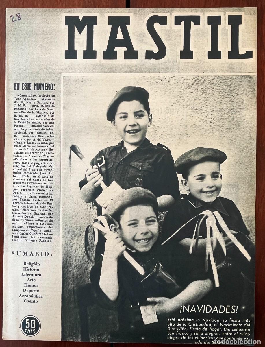 Militaria: MASTIL, A&ntilde;o II, n&ordm; 28 , Madrid, 15 de diciembre de 1941. Revista Nacional del Frente de Juventudes,.