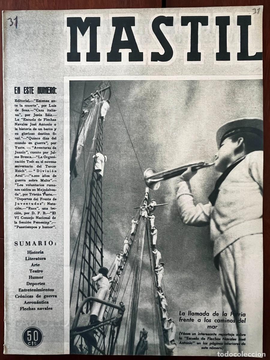 Militaria: MASTIL, A&ntilde;o III, n&ordm; 31 , Madrid, 1 de febrero de 1942. Revista Nacional del Frente de Juventudes,. 2
