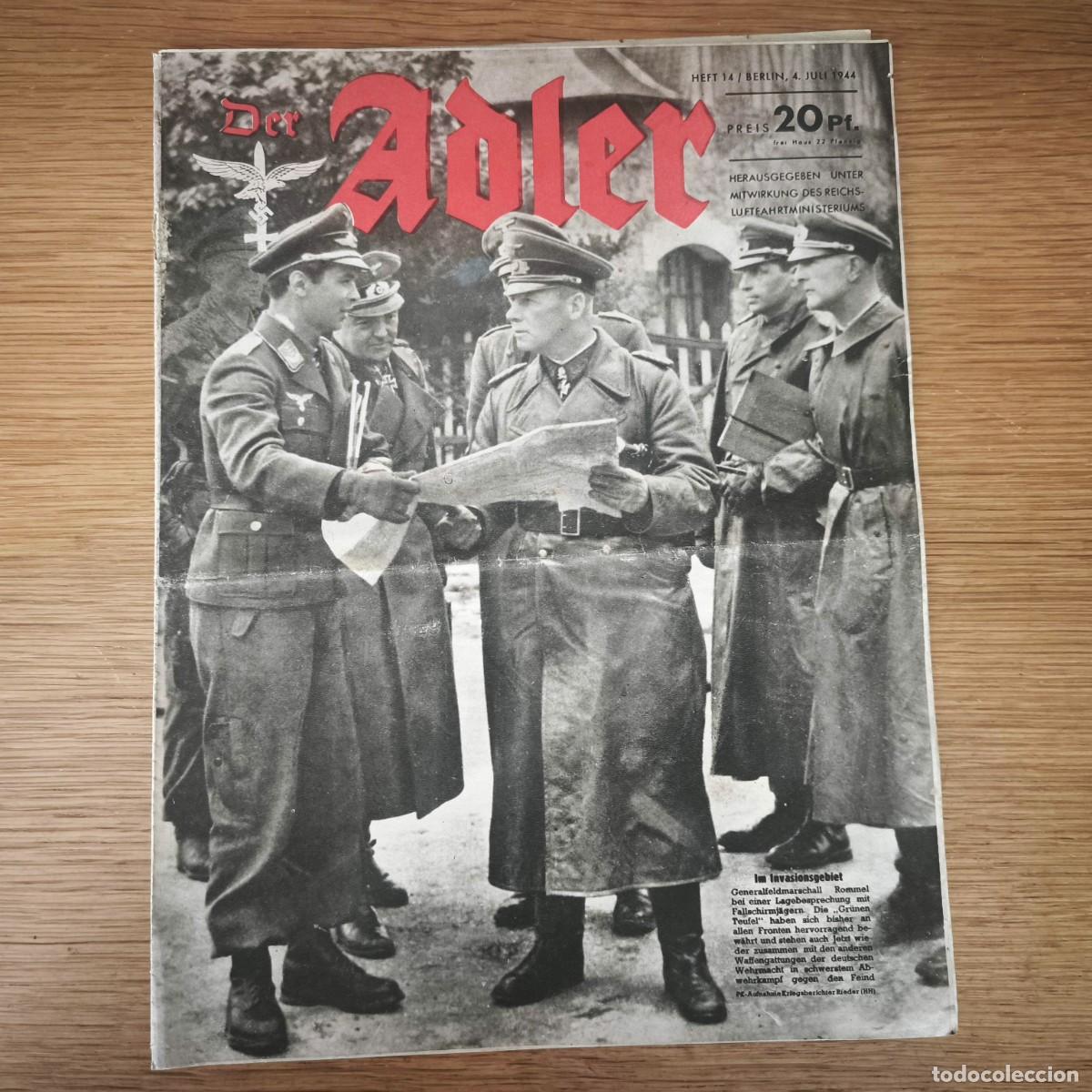 Militaria: Revista DER ADLER n&ordm; 14 de 1944 RARO MAGAZINE PROPAGANDA
