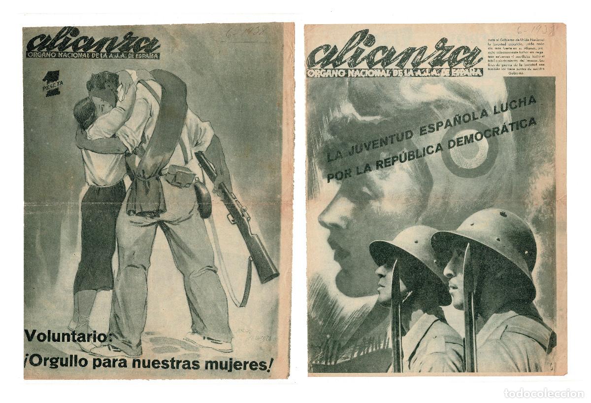 Militaria: REVISTA ALIANZA, &Oacute;RGANO NACIONAL DE LA A.J.A. DE ESPA&Ntilde;A ALIANZA DE LA JUVENTUD ANTIFASCISTA.1938