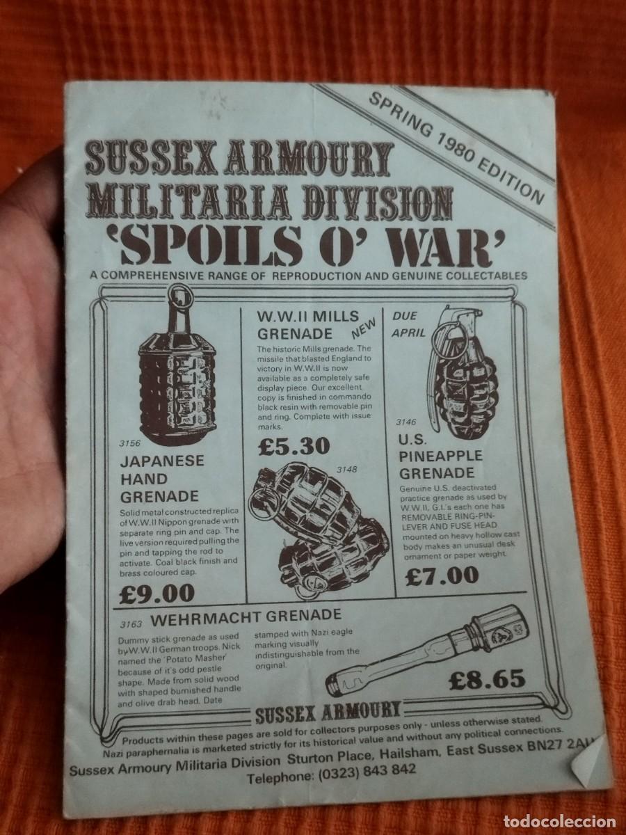 Militaria: Cat&aacute;logo militar&iacute;a, Sussex Armoury que vende r&eacute;plicas de granadas de colecci&oacute;n. A&ntilde;o 1980.