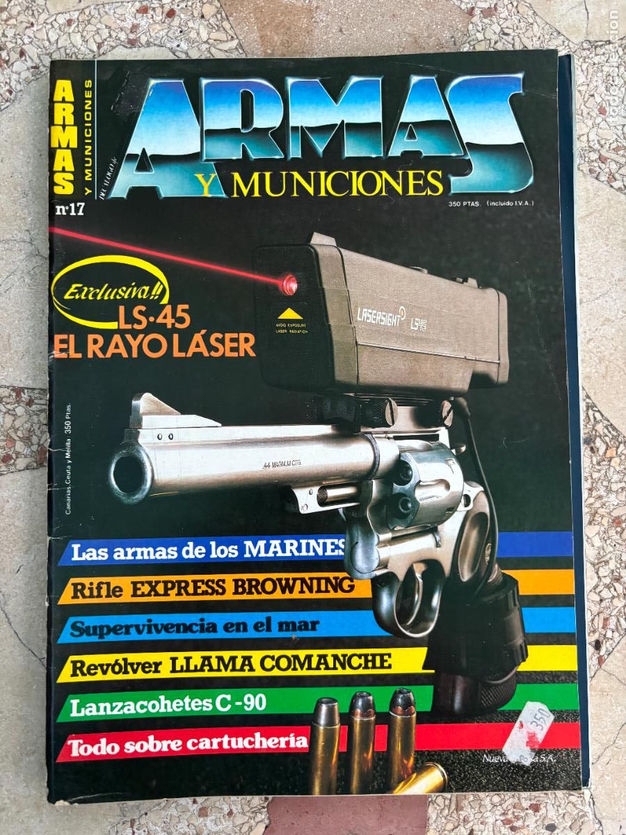Militaria: ARMAS Y MUNICIONES N&ordm; 17. RIFLE EXPRESS BROWNING. REVOLVER LLAMA COMANCHE. LANZACOHETES C-90